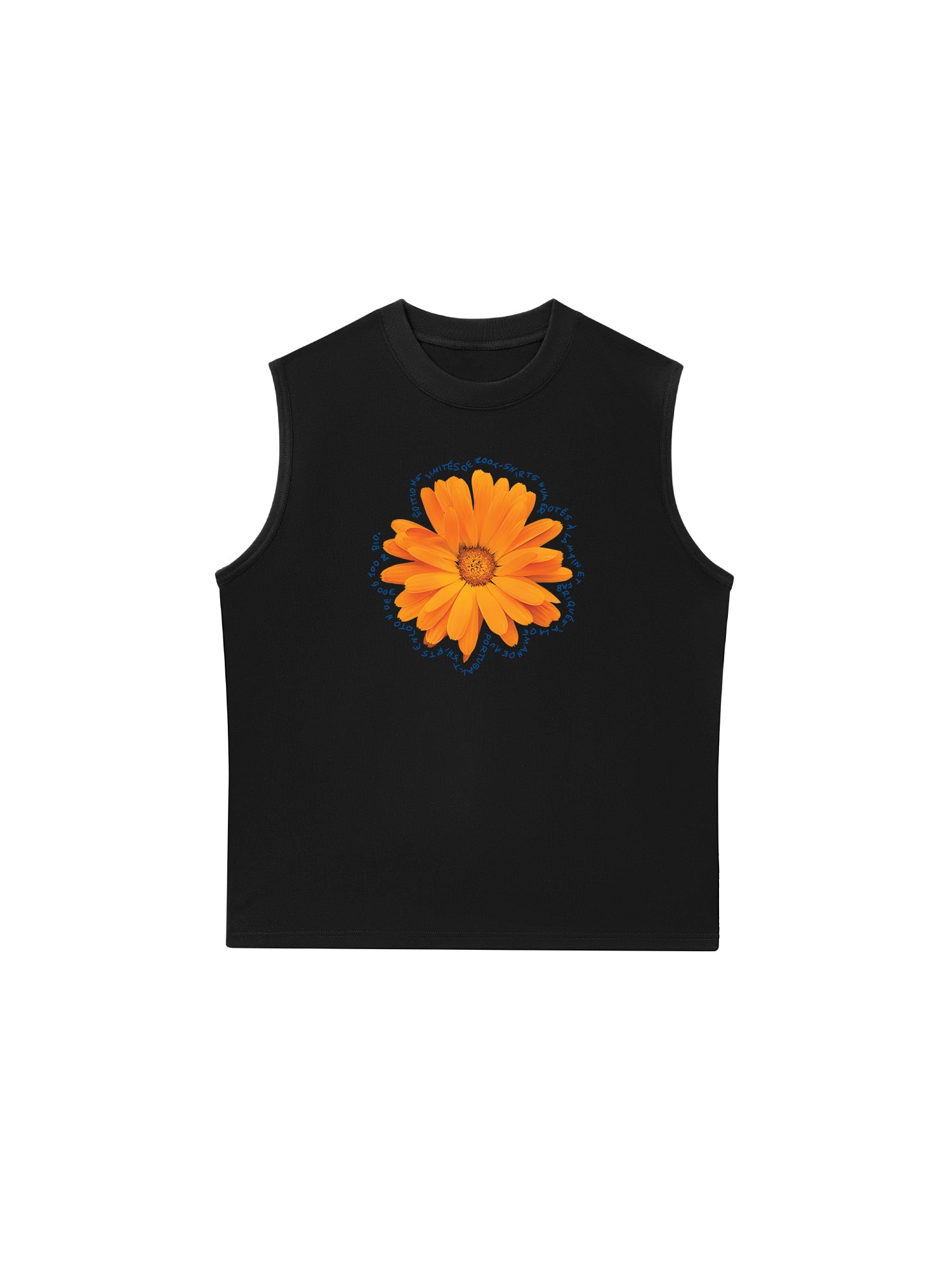 Áo Ba Lỗ Relaxed Fit Floral Orange Flower