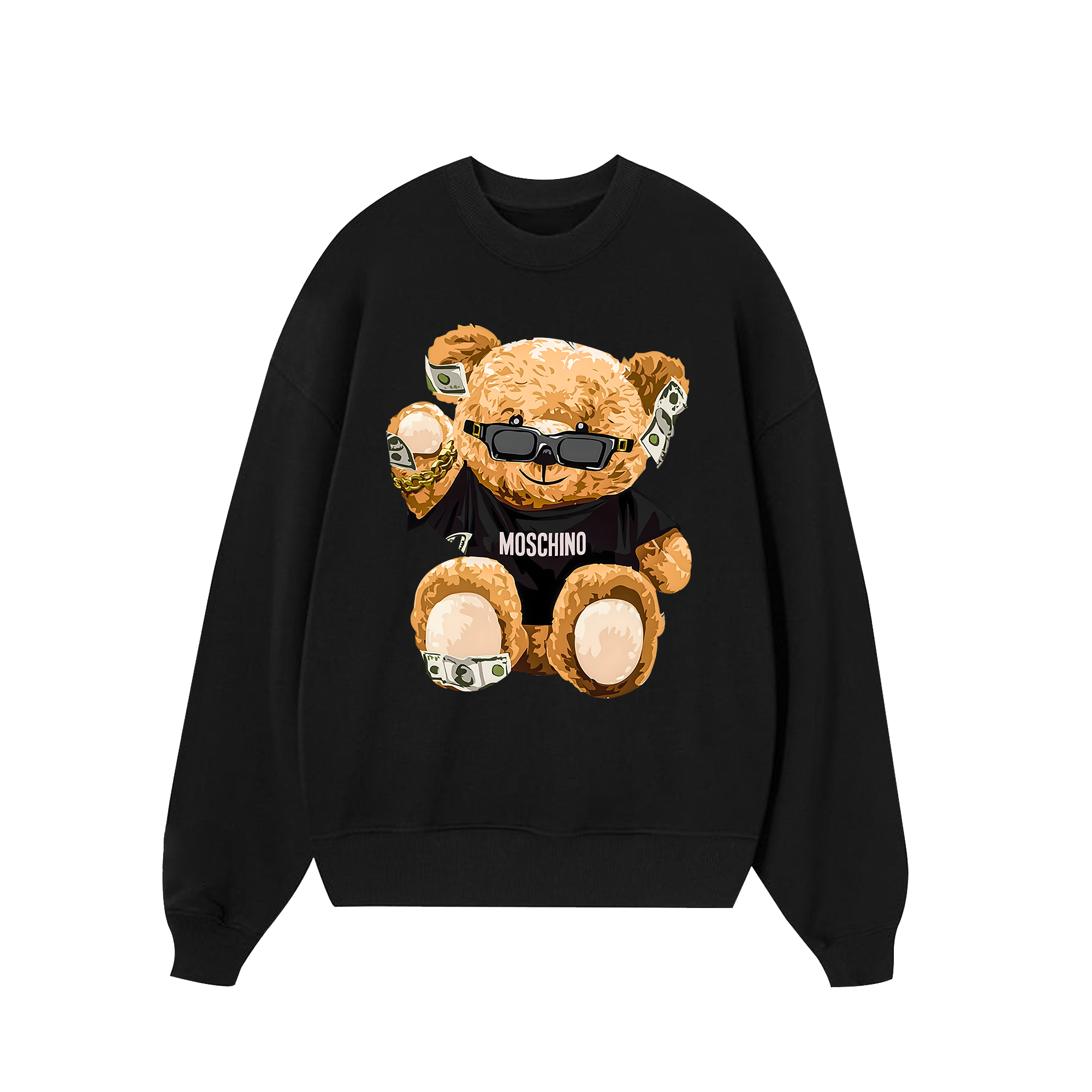 Moschino Brown Bear Money Sweater