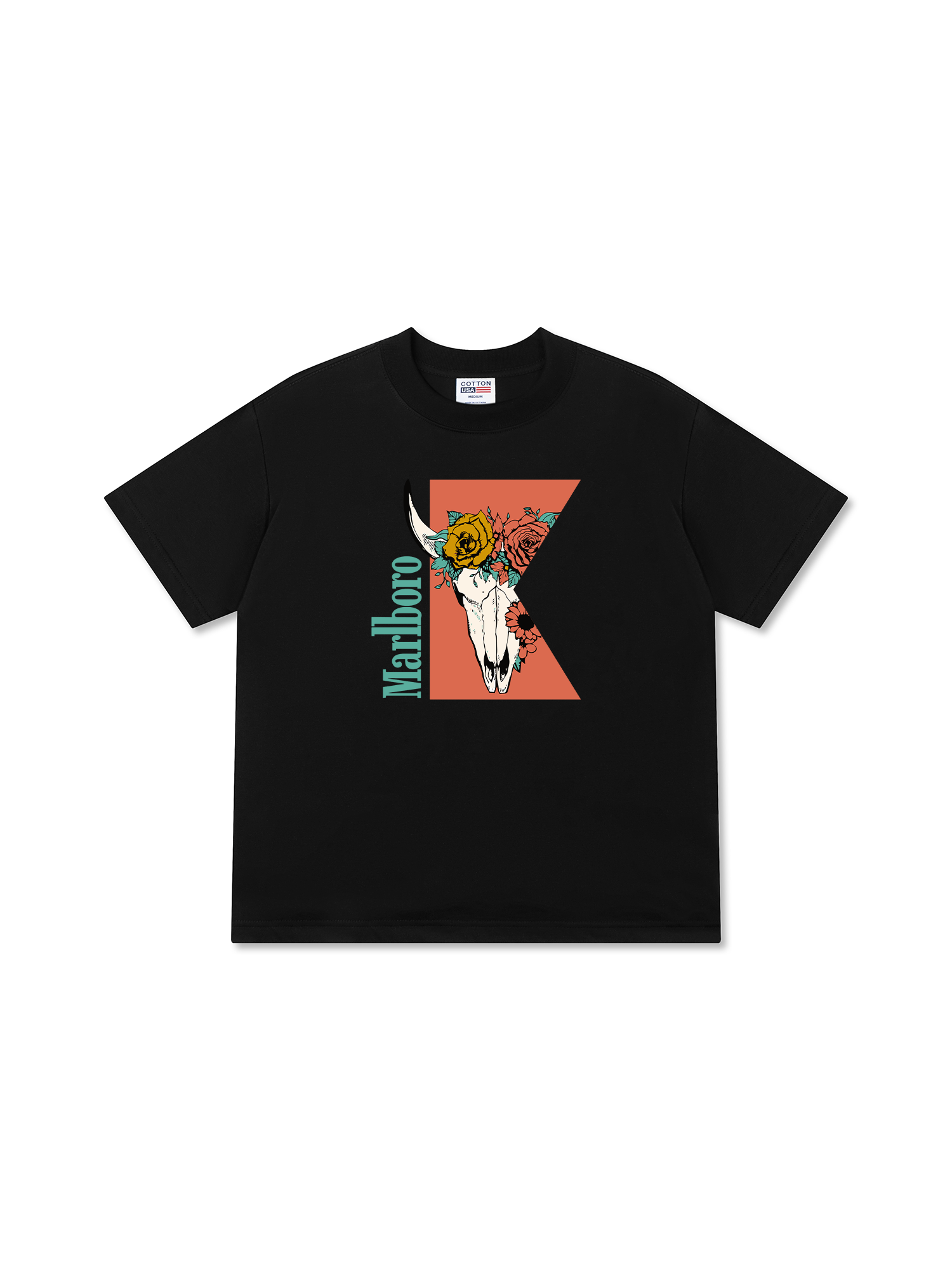 Áo Thun Relaxed Fit Marlboro Rose Skull