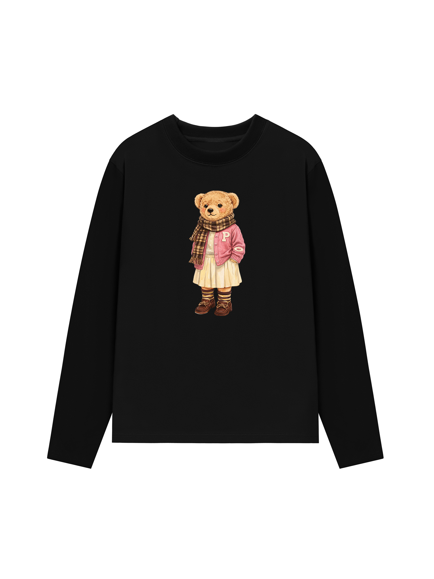 Áo Thun Dài Tay Pink Girl Bear
