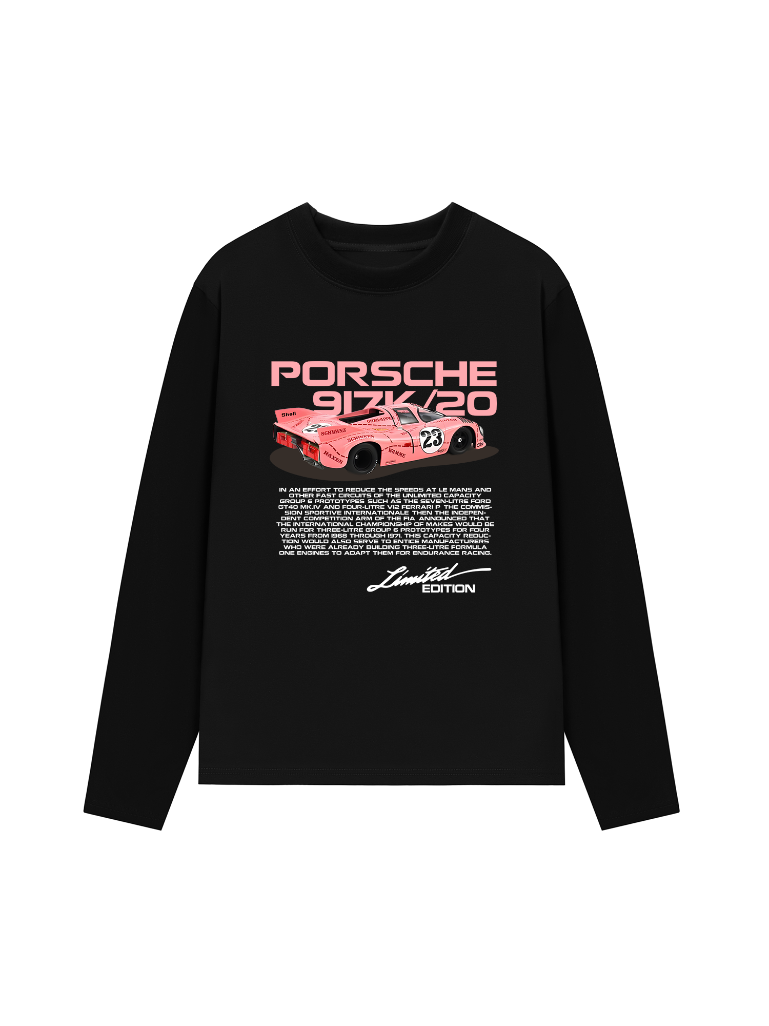 Áo Thun Dài Tay Porsche 917K Pink Pig