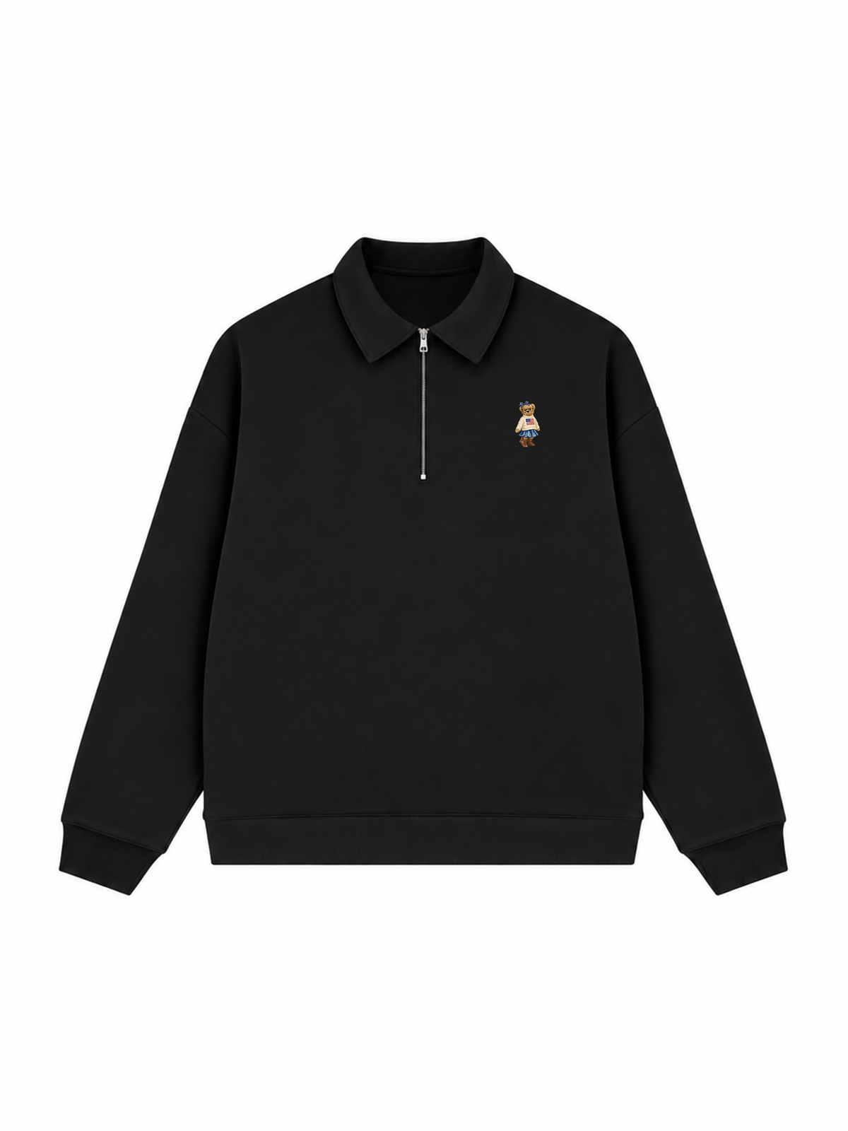 Áo Sweater Polo Nỉ Hai Da Soft Girl Bear