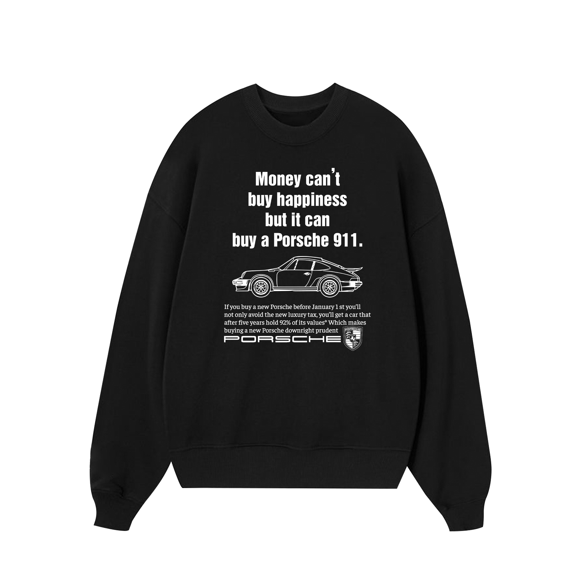 Porsche Money Can't Buy Happiness Sweater