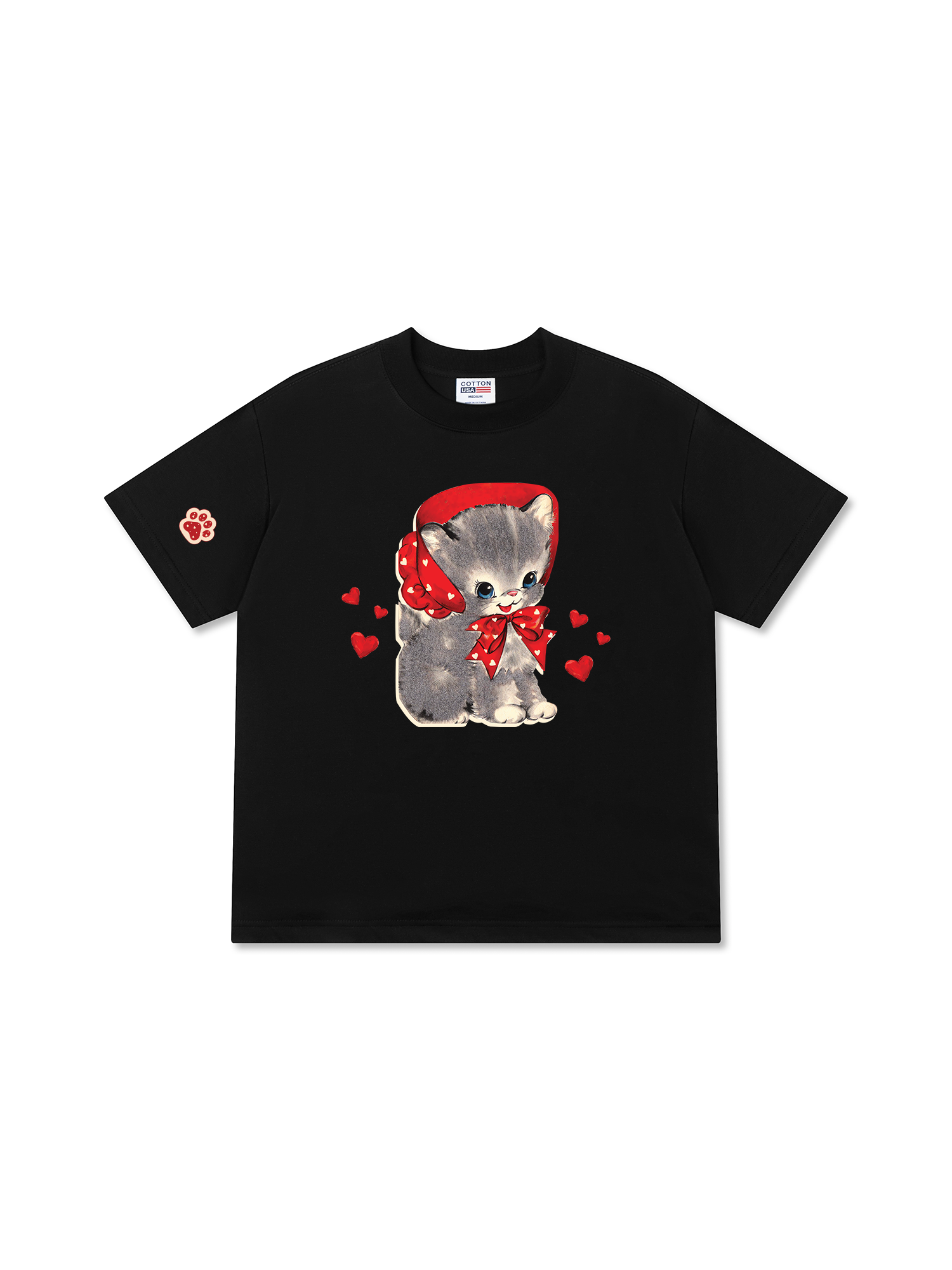 Áo Thun Relaxed Fit Soft Paw Cute Cat