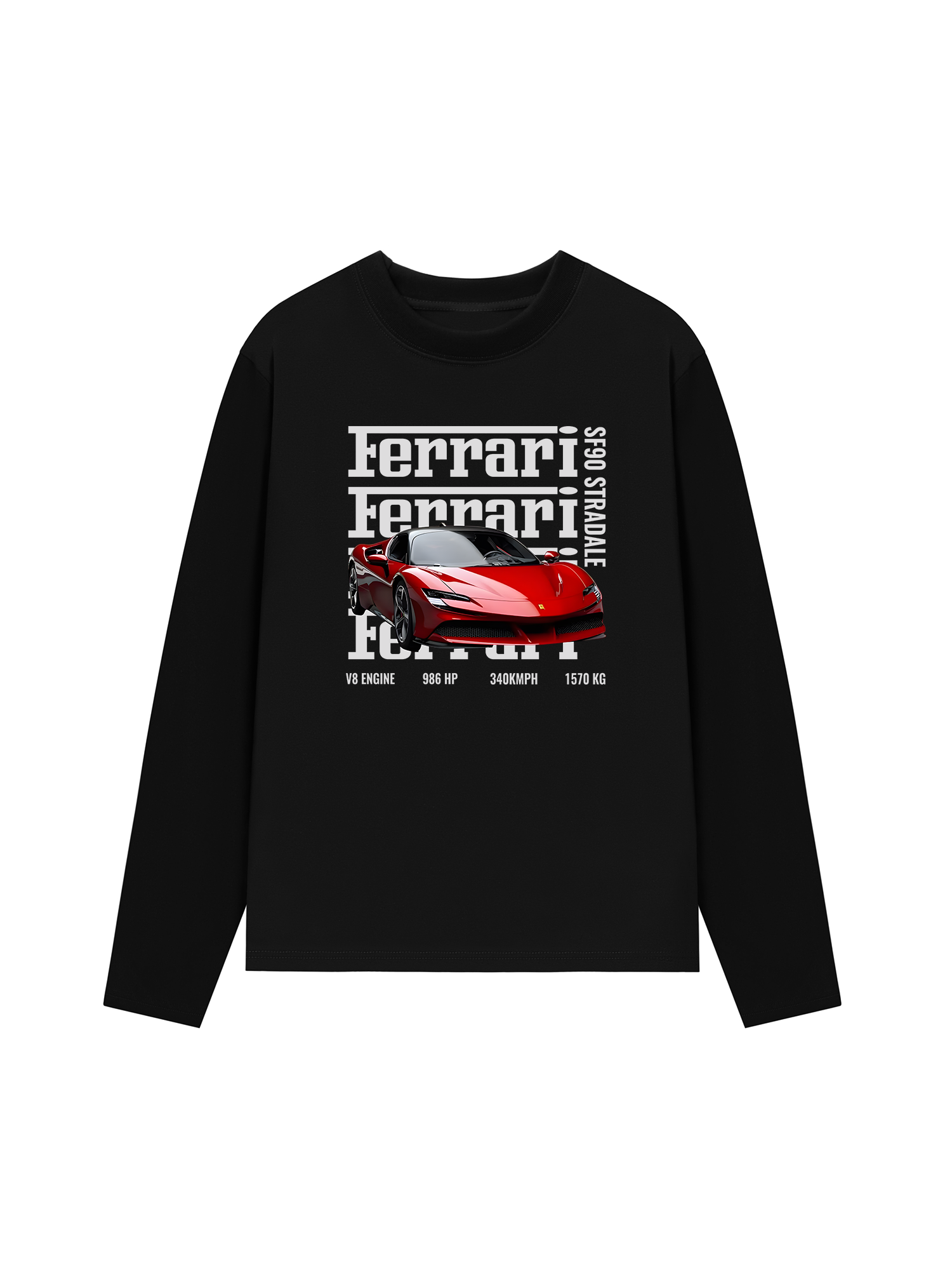 Áo Thun Dài Tay Ferrari SF90 Stradale