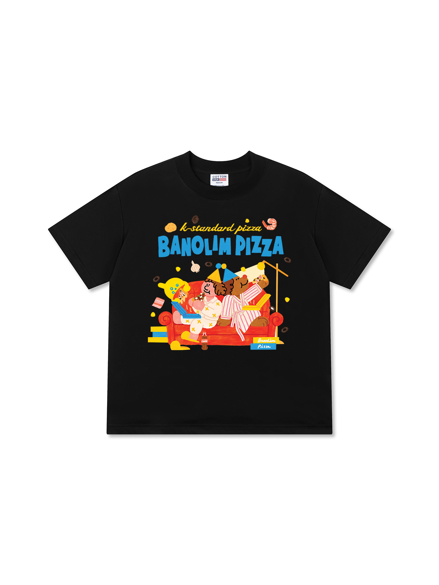 Áo Thun Relaxed Fit Yummy Mood Banolim Pizza