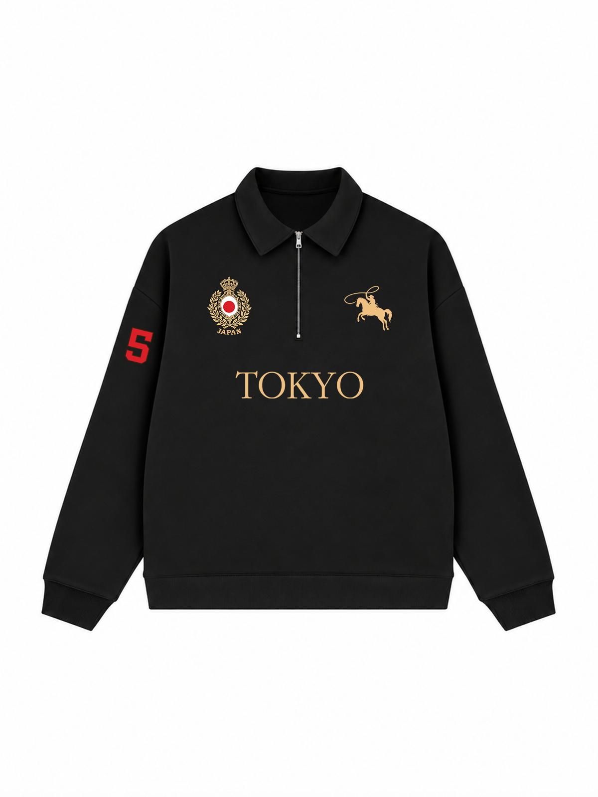 Áo Sweater Polo Nỉ Hai Da Vintage Tokyo