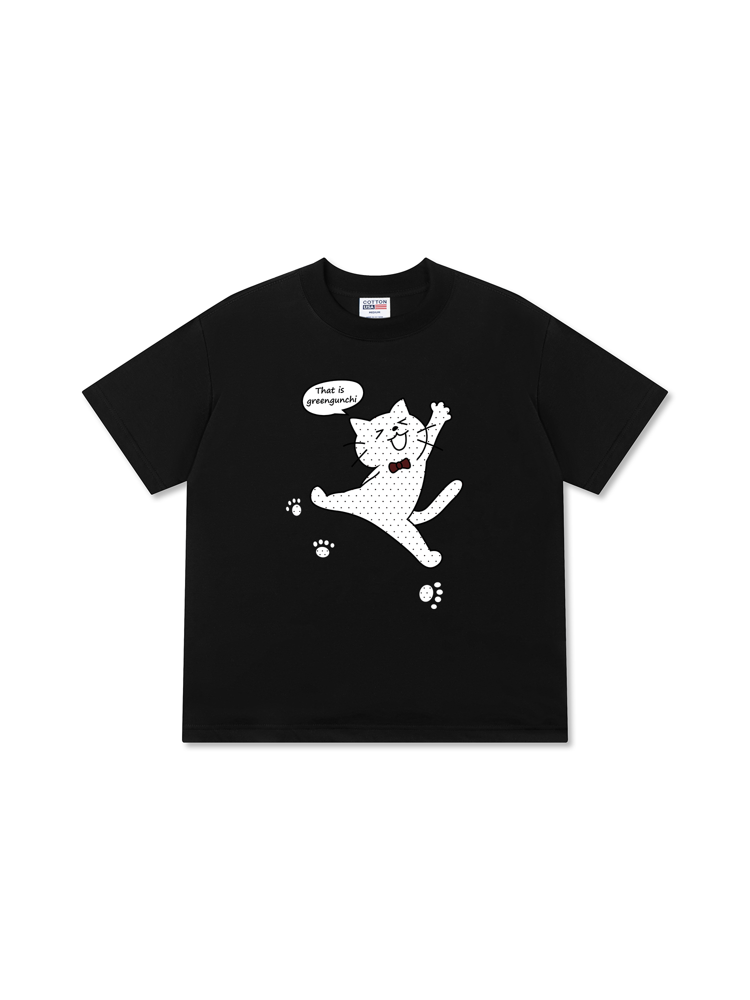 Áo Thun Relaxed Fit Dotty Mood Cute Cat