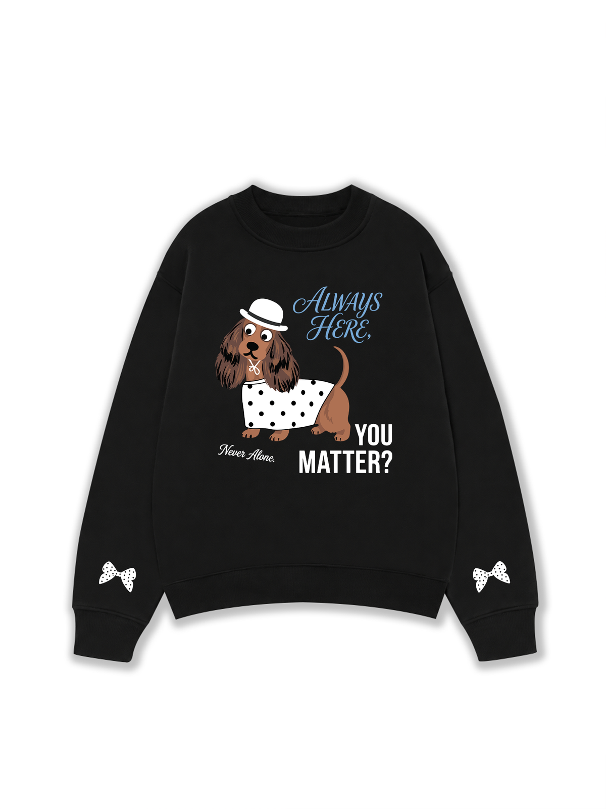 Áo Sweater Nỉ Hai Da Dotty Mood Polka Dot Puppy Classic