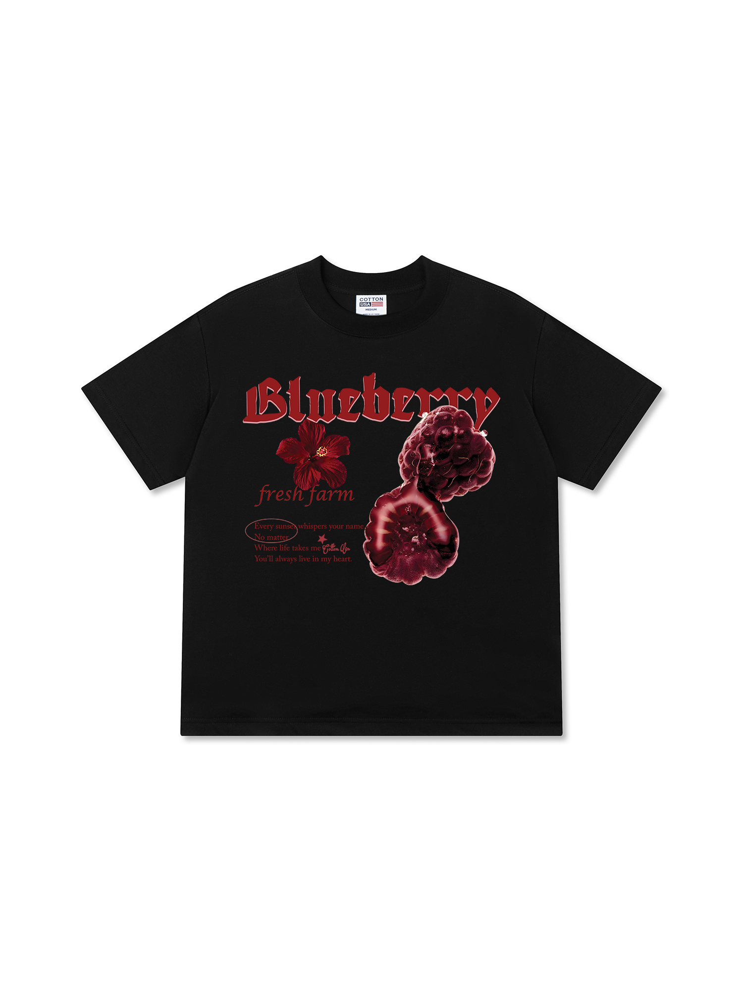 Áo Thun Relaxed Fit Tropical Blue Berry