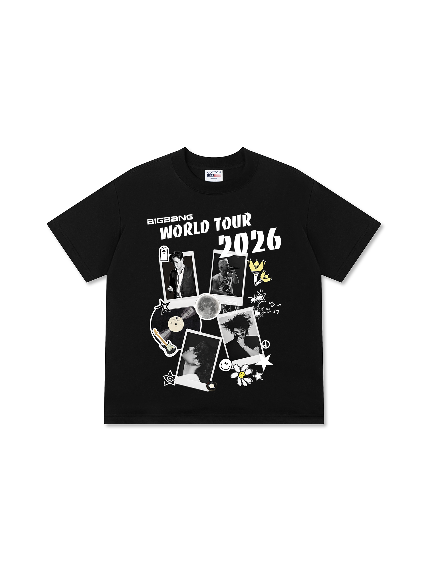 Áo Thun Relaxed Fit Idols Big Bang World Tour 2026