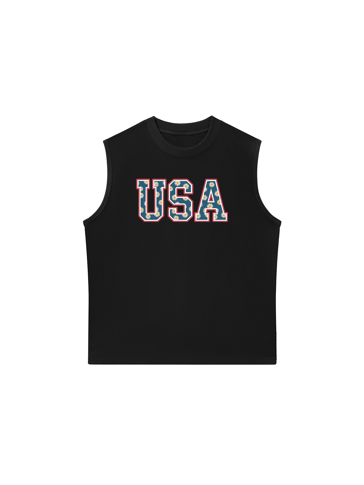 Áo Ba Lỗ Relaxed Fit USA Daisy Season