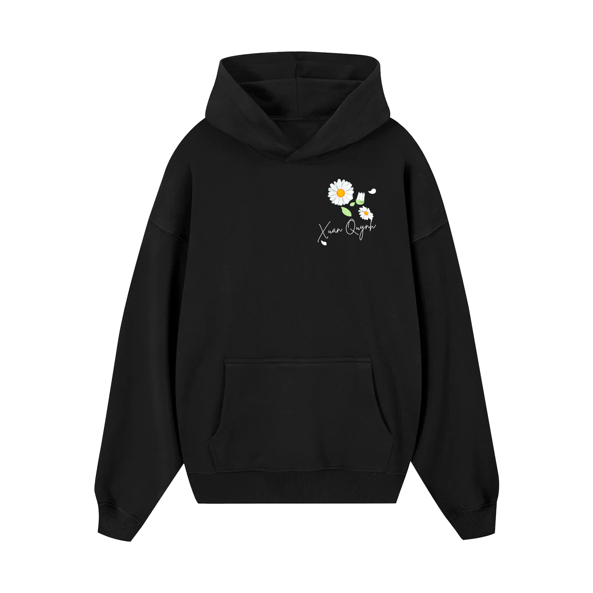 Custom Couple Flower Hoodie