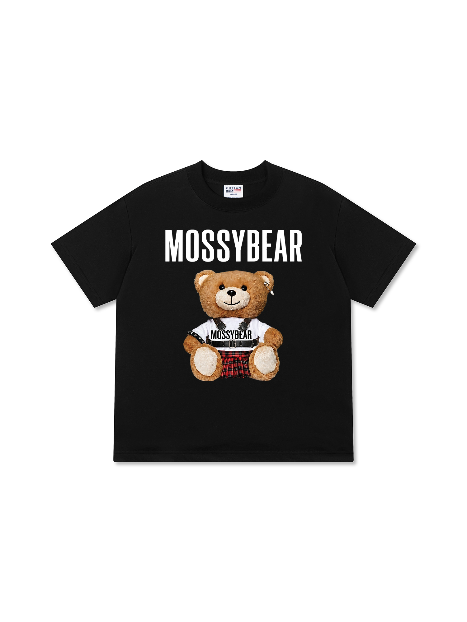 Áo Thun Relaxed Fit  Mossy Bear Plaid Bear