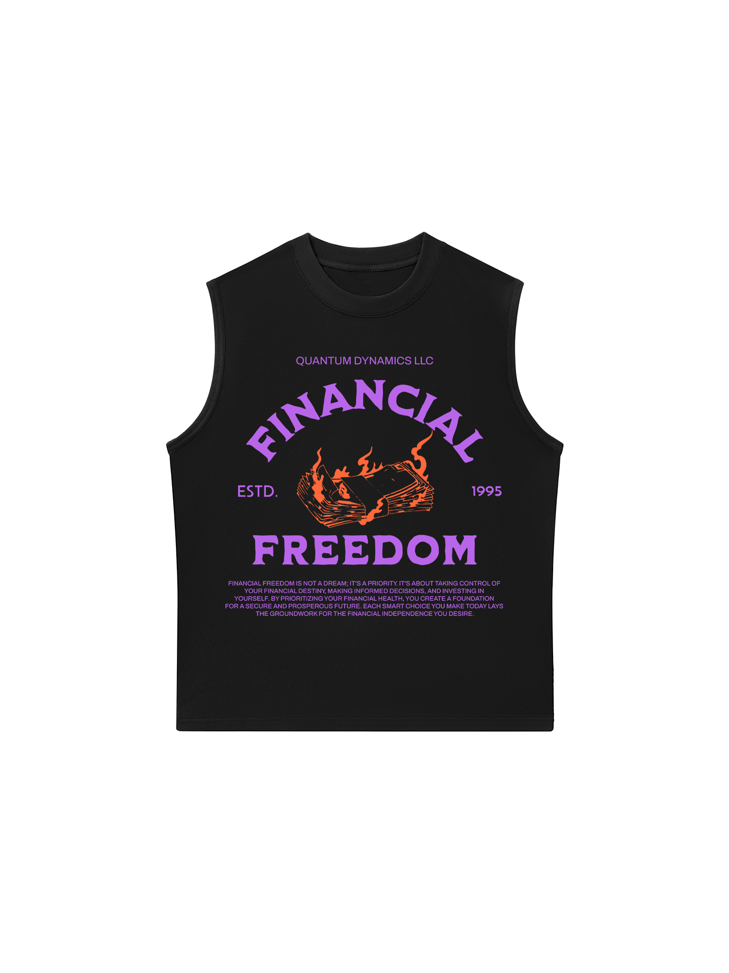 Áo Ba Lỗ Relaxed Fit Money Financial Freedom