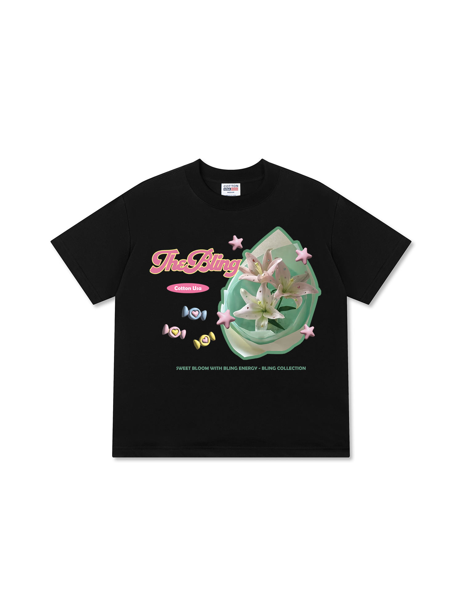 Áo Thun Relaxed Fit Bling The Bling Pink Lily