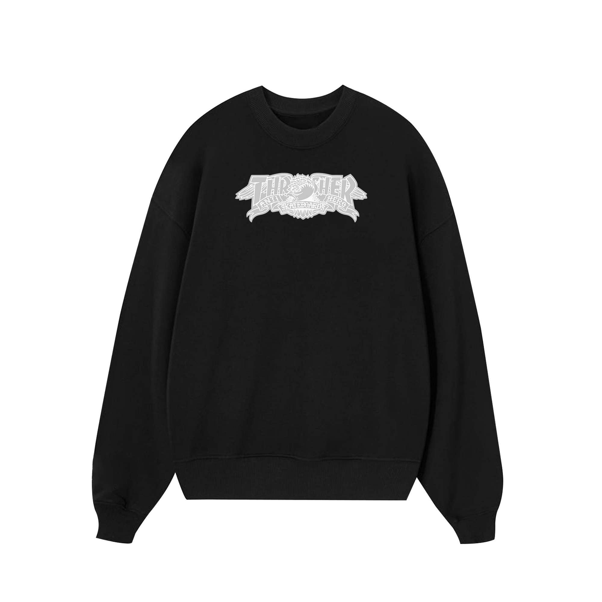 Thrasher Silver Anti Skateboards Hero Sweater