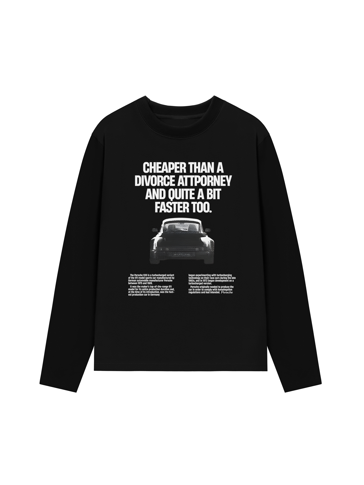 Áo Thun Dài Tay Porsche Cheaper Than A Divorce