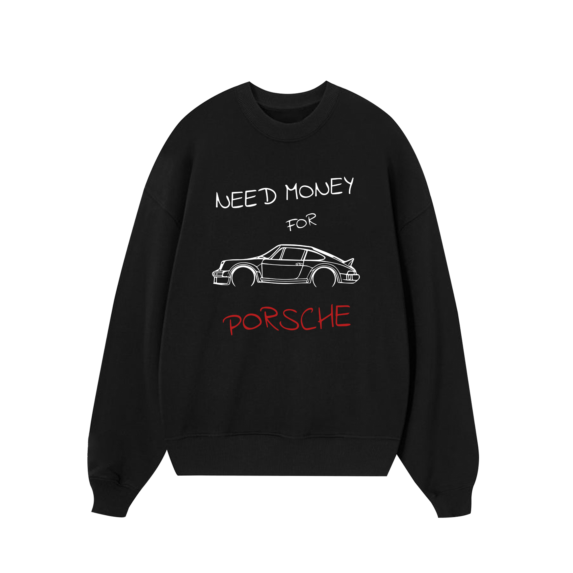 Porsche Need Money Sketch Sweater