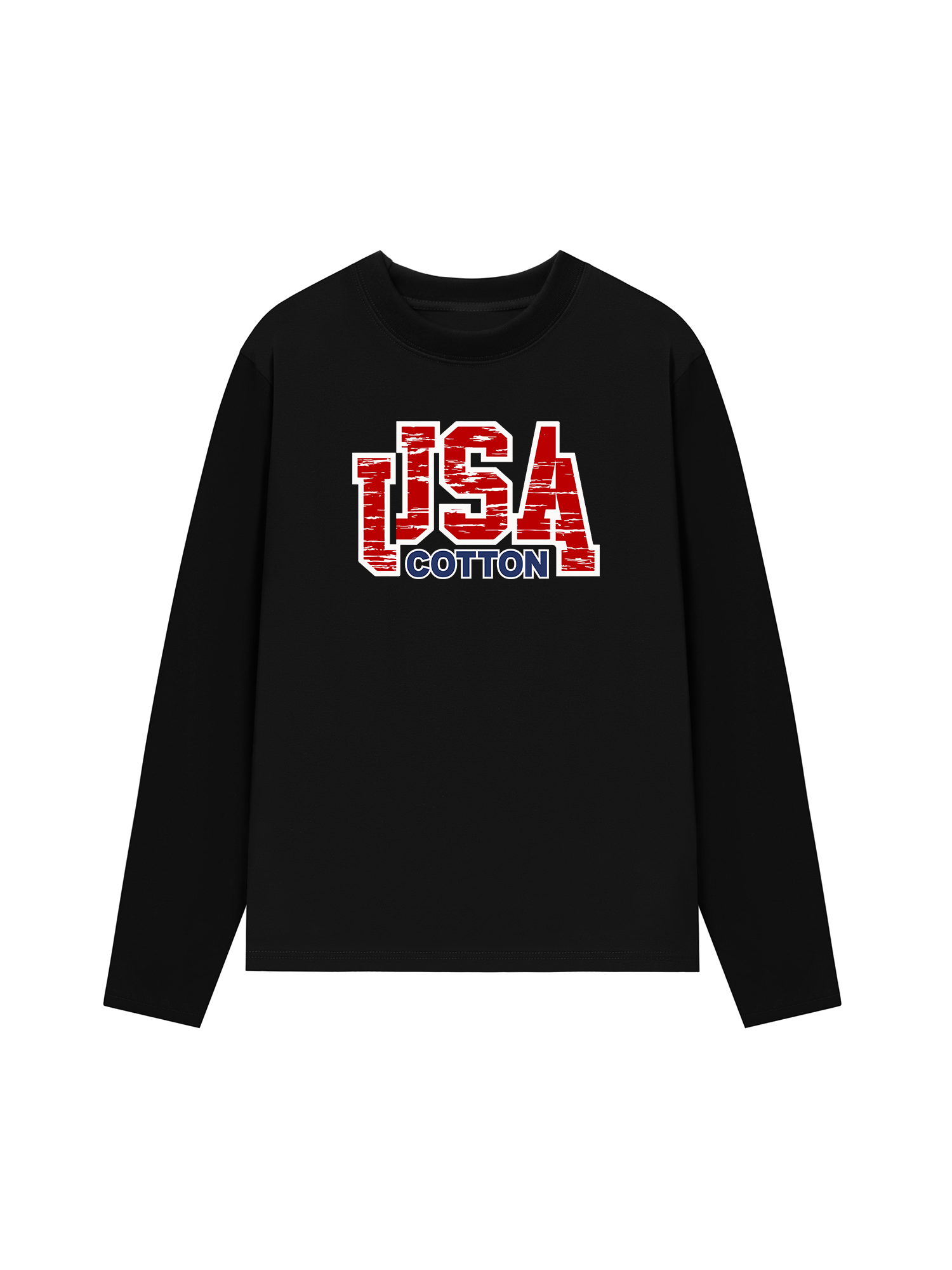 Áo Thun Dài Tay USA Scratched Typo