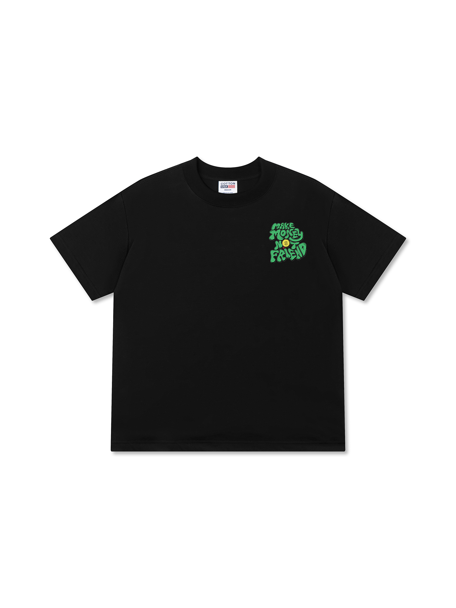 Áo Thun Relaxed Fit Money Make Money Not Friend Greeny