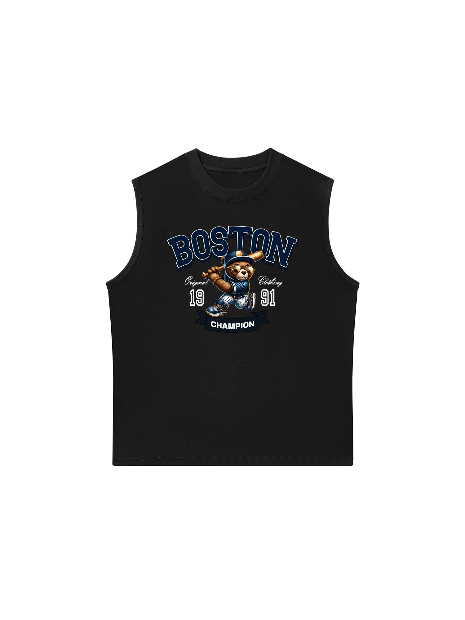 Áo Ba Lỗ Relaxed Fit Baseball Boston Teddy