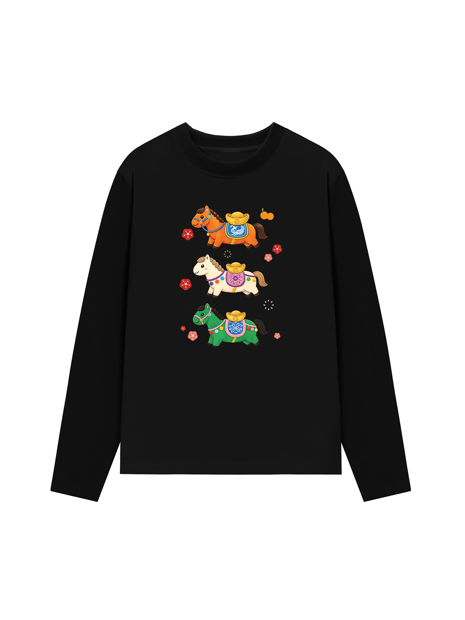 Áo Thun Dài Tay Tết Bính Ngọ 3 Chú Ngựa