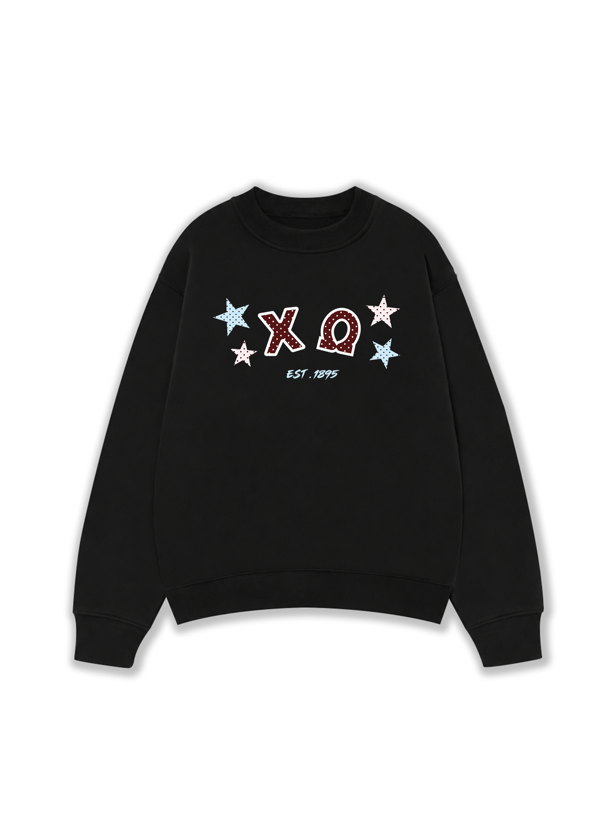 Áo Sweater Nỉ Hai Da Dotty Mood Midnight Polka