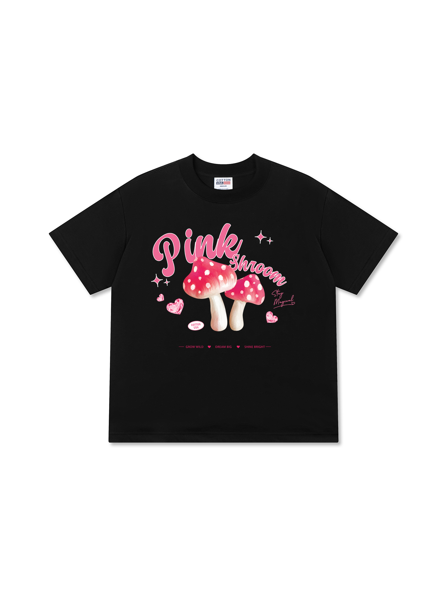 Áo Thun Relaxed Fit Tropical Pink Shrooms