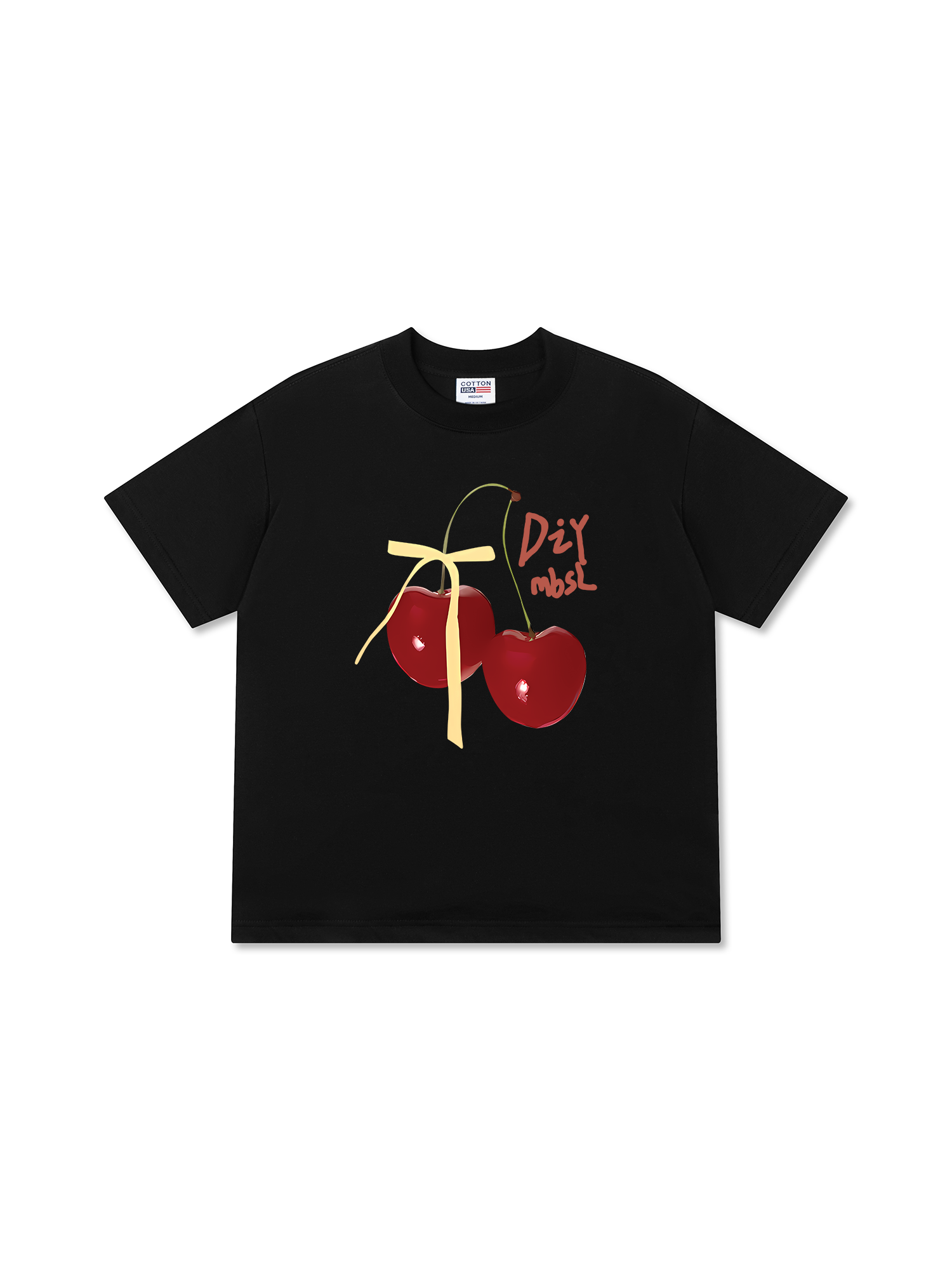 Áo Thun Relaxed Fit Cherry Yellow Bow