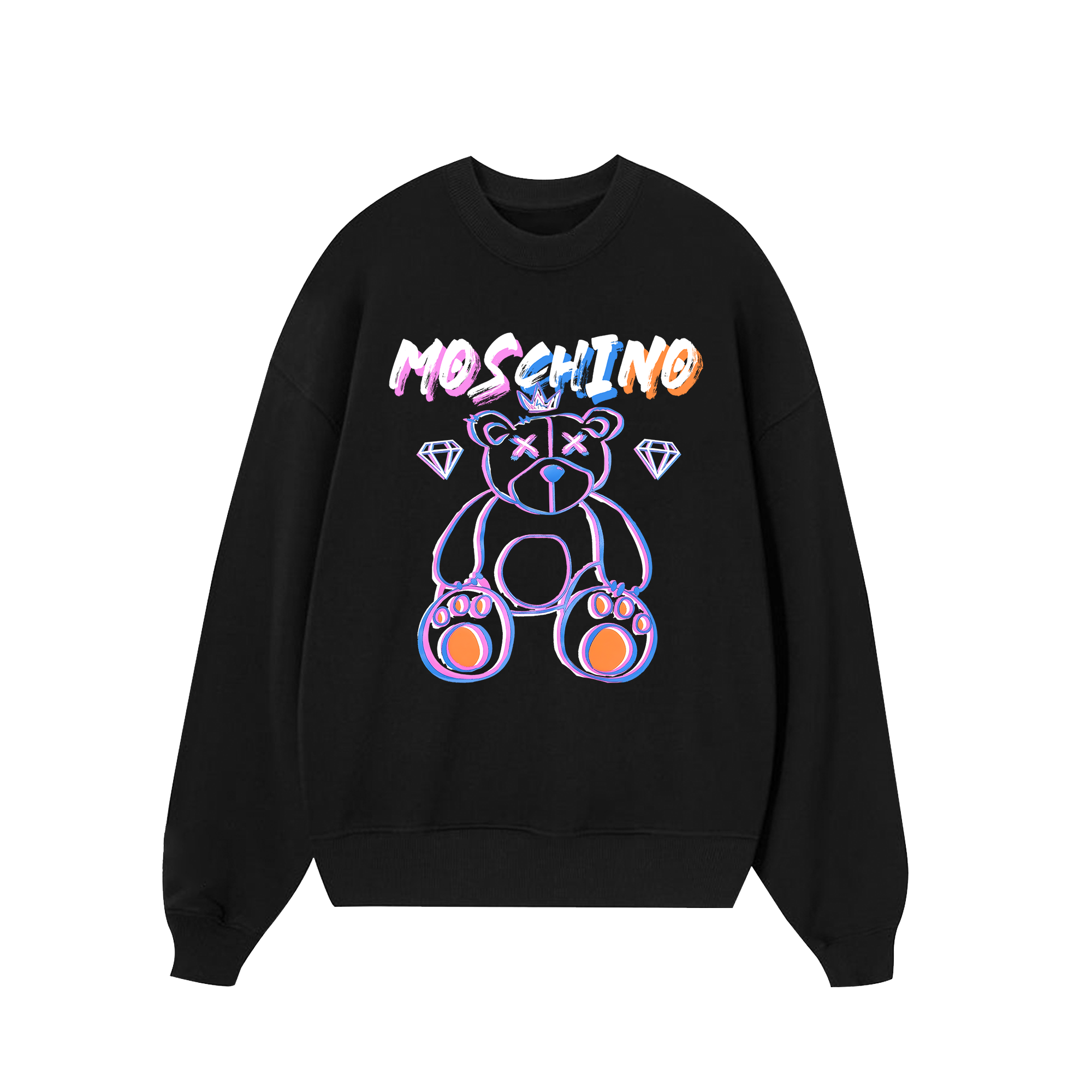 Moschino Blue Pink Bear Sweater