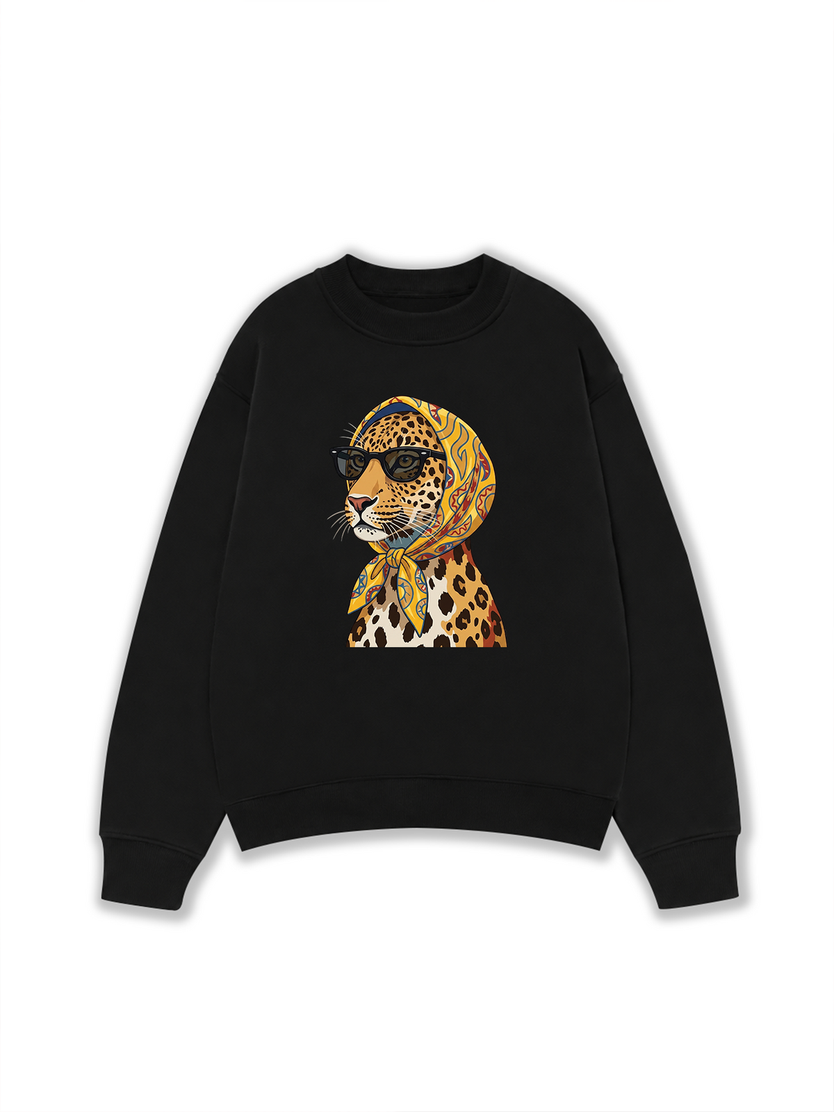 Áo Sweater Nỉ Hai Da Urban Leopard Safari Chic
