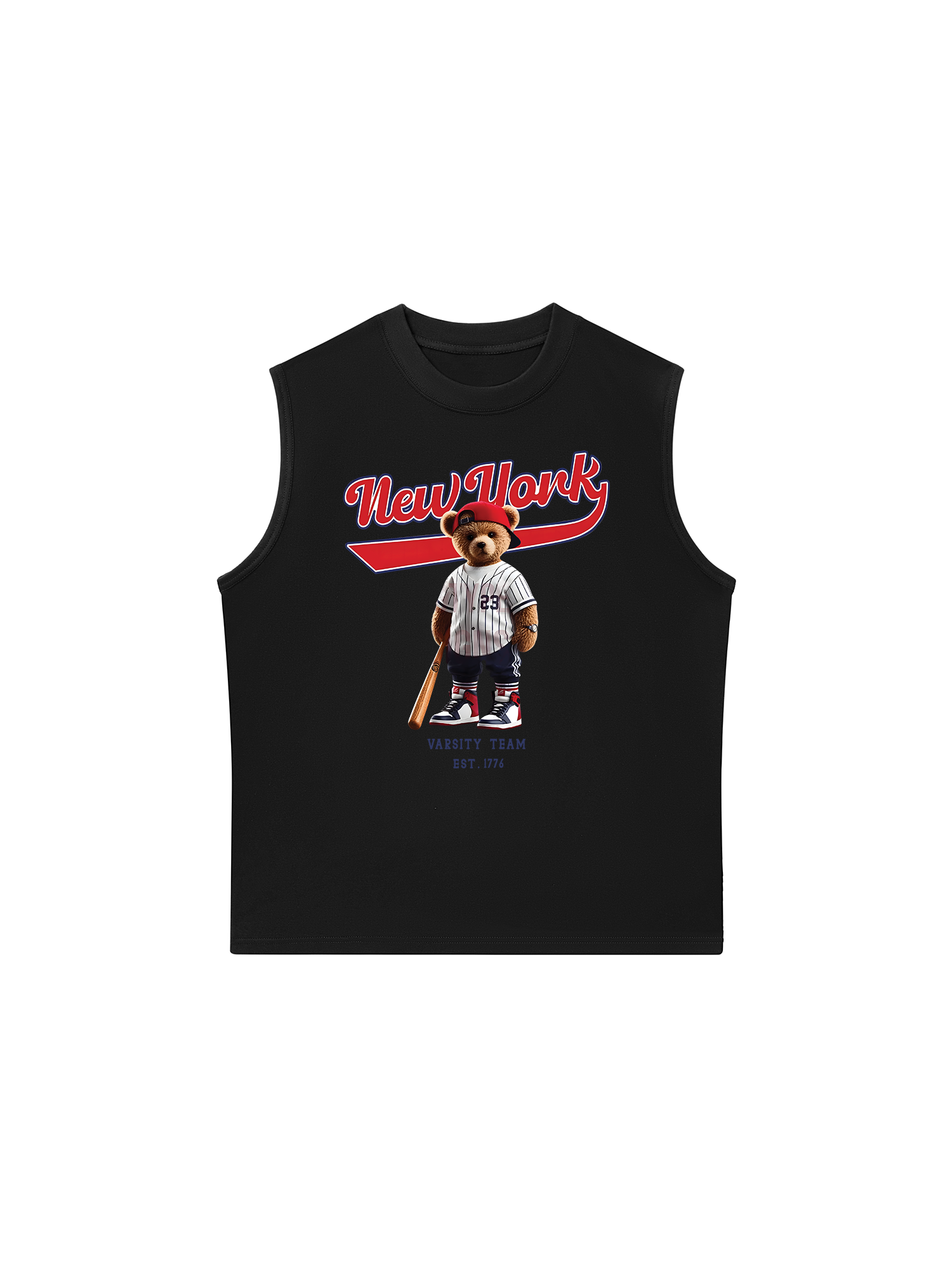Áo Ba Lỗ Relaxed Fit Baseball New York Teddy