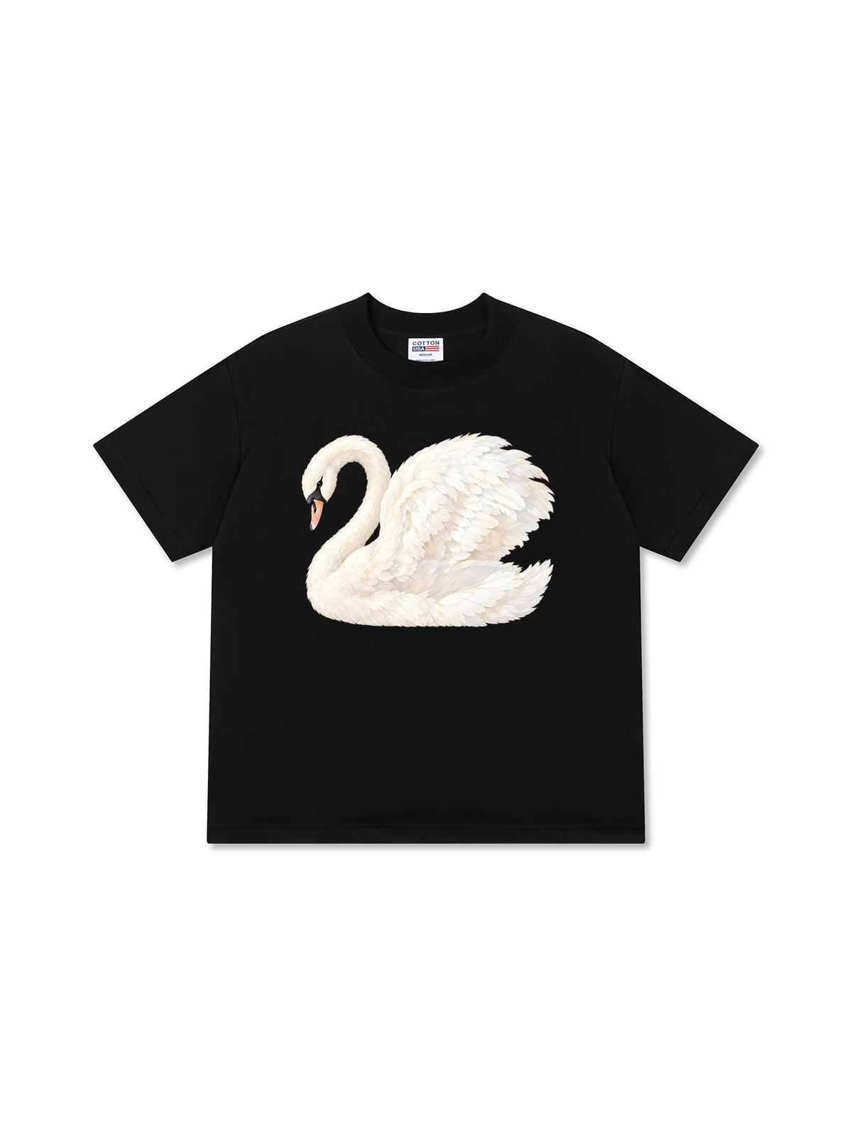 Áo Thun Relaxed Fit White Swan