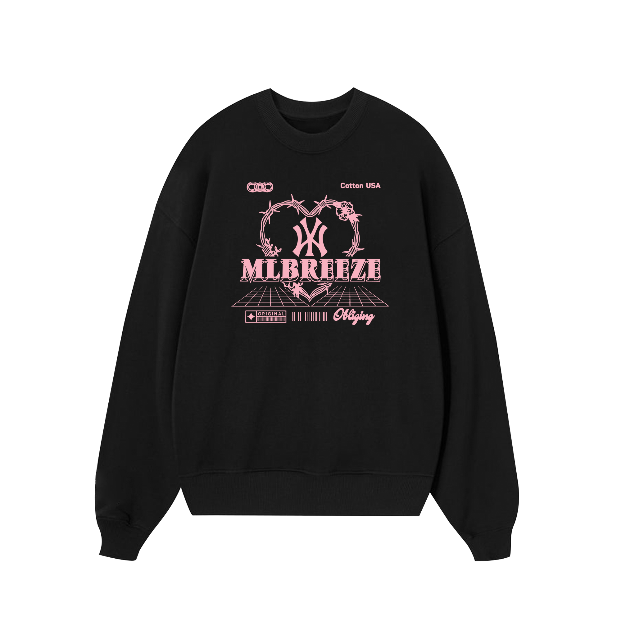 MLB Obliging Metal Heart Sweater