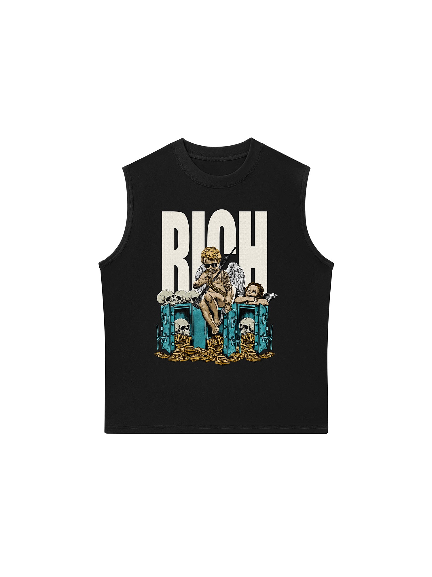 Áo Ba Lỗ Relaxed Fit Money Rich Angle