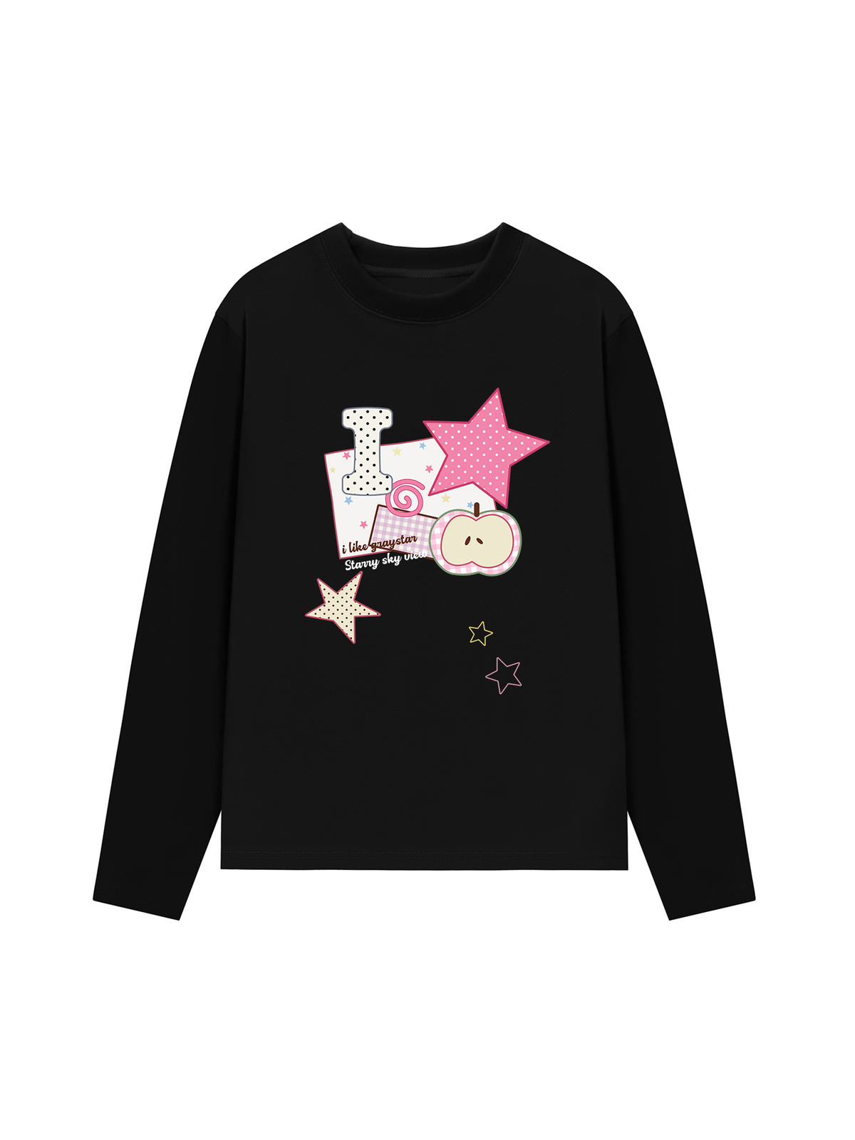 Áo Thun Dài Tay Dotty Mood Pink Star Candy