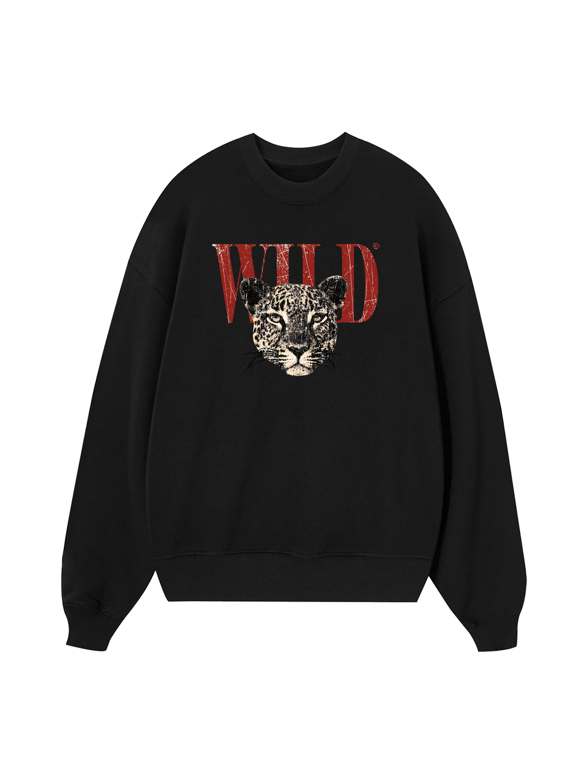 Sweater Urban Leopard Crimson Wild