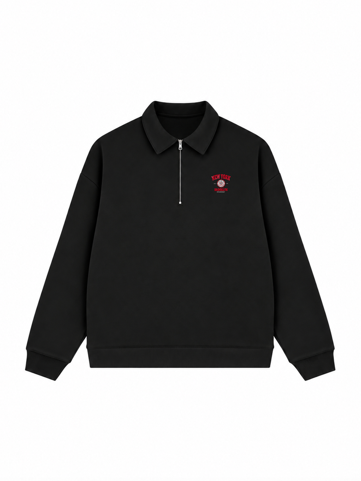 Áo Sweater Polo Nỉ Hai Da  New York Brooklyn