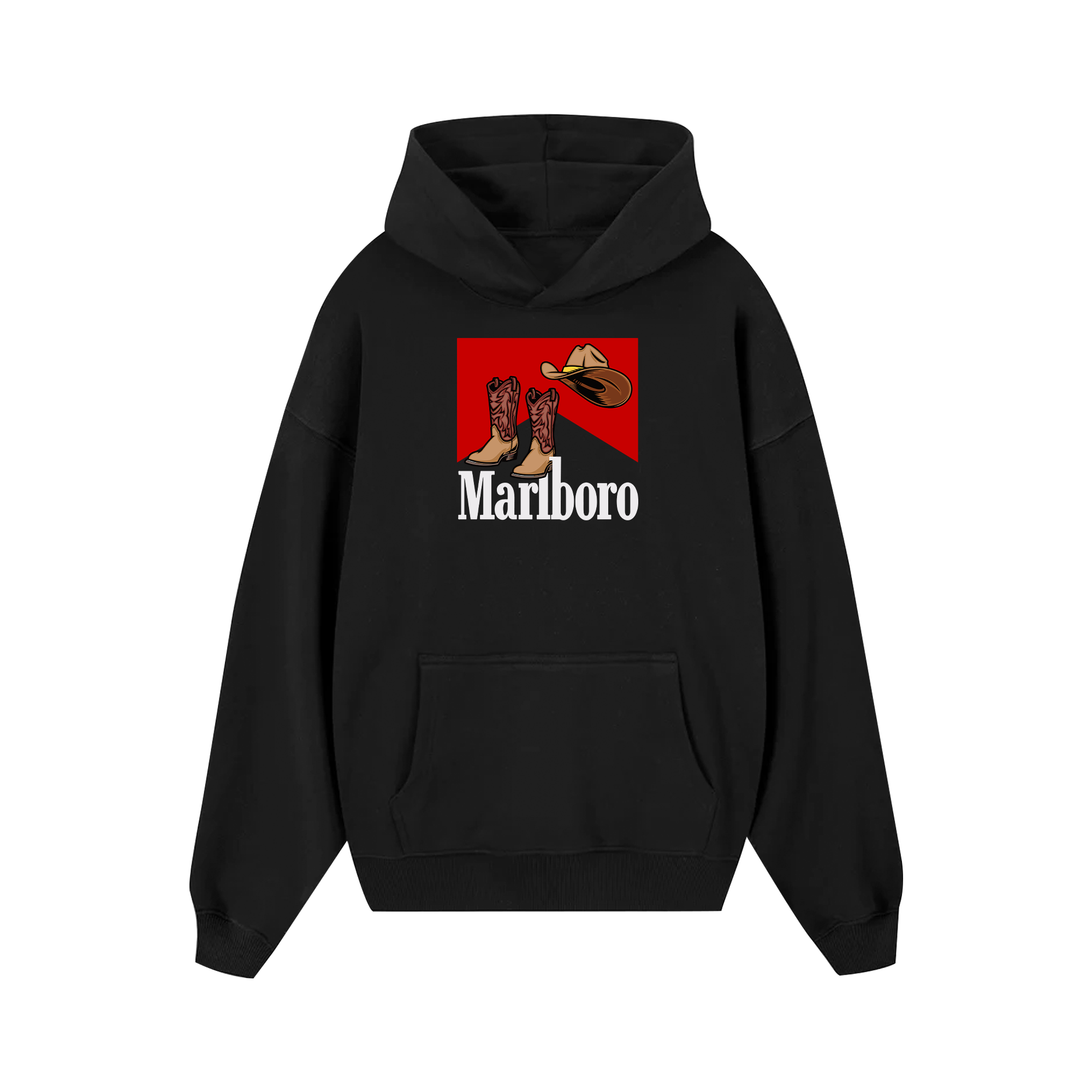 Marlboro Cowboy Hat n Boots Hoodie