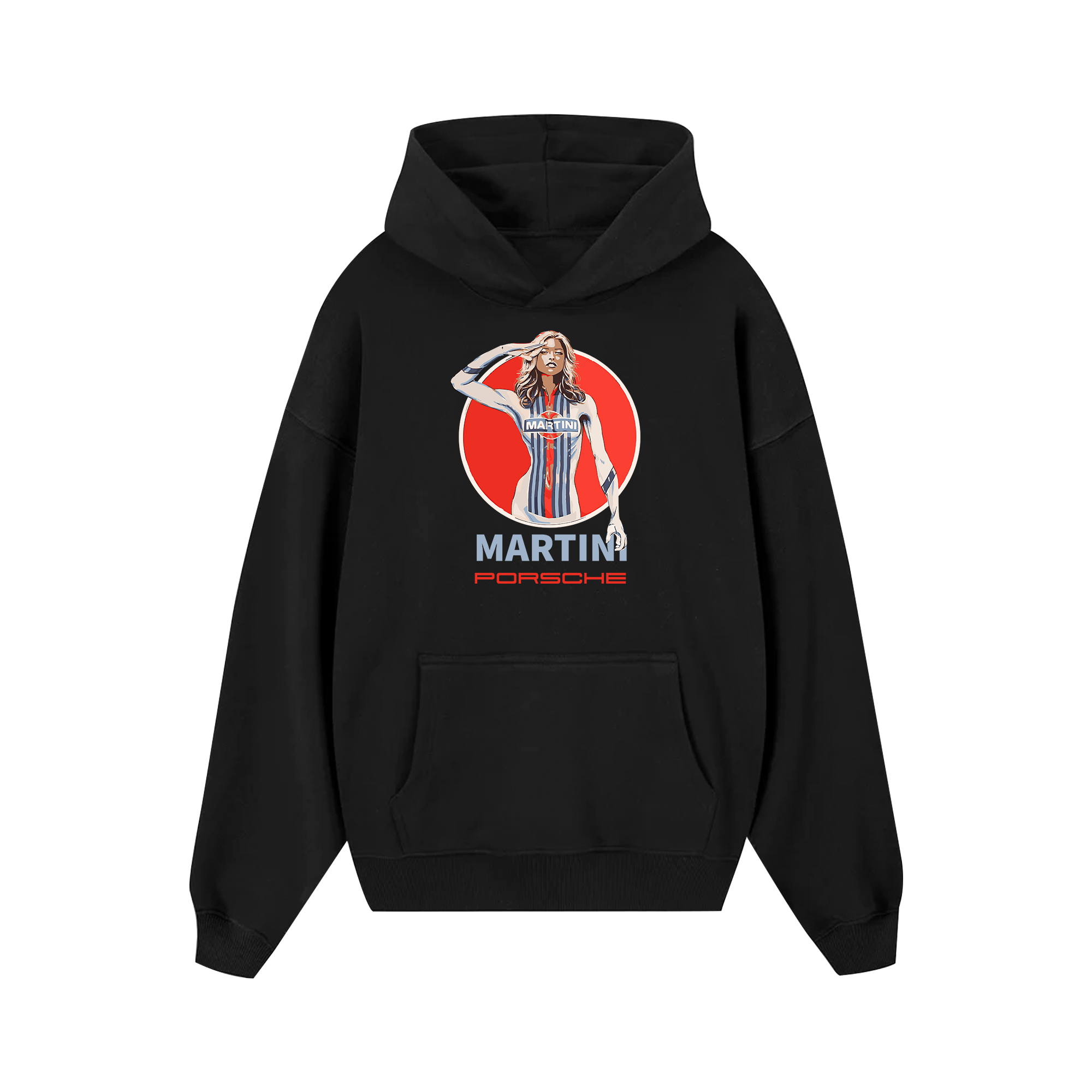 Porsche Girl Posing Martini Hoodie