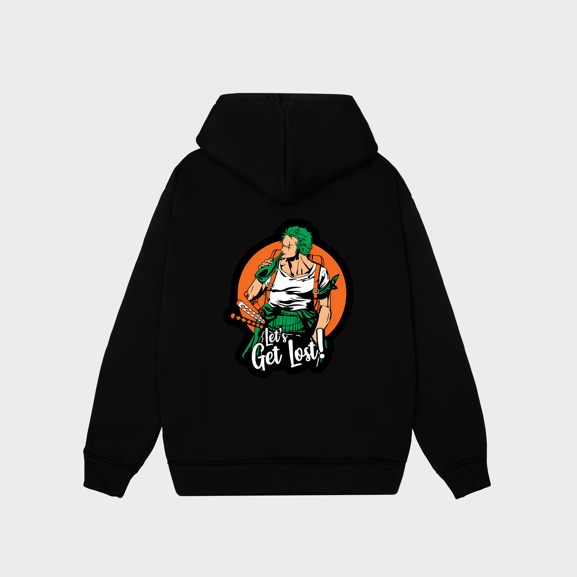 ONE PIECE ZORO RORONOA HOODIE / ĐEN