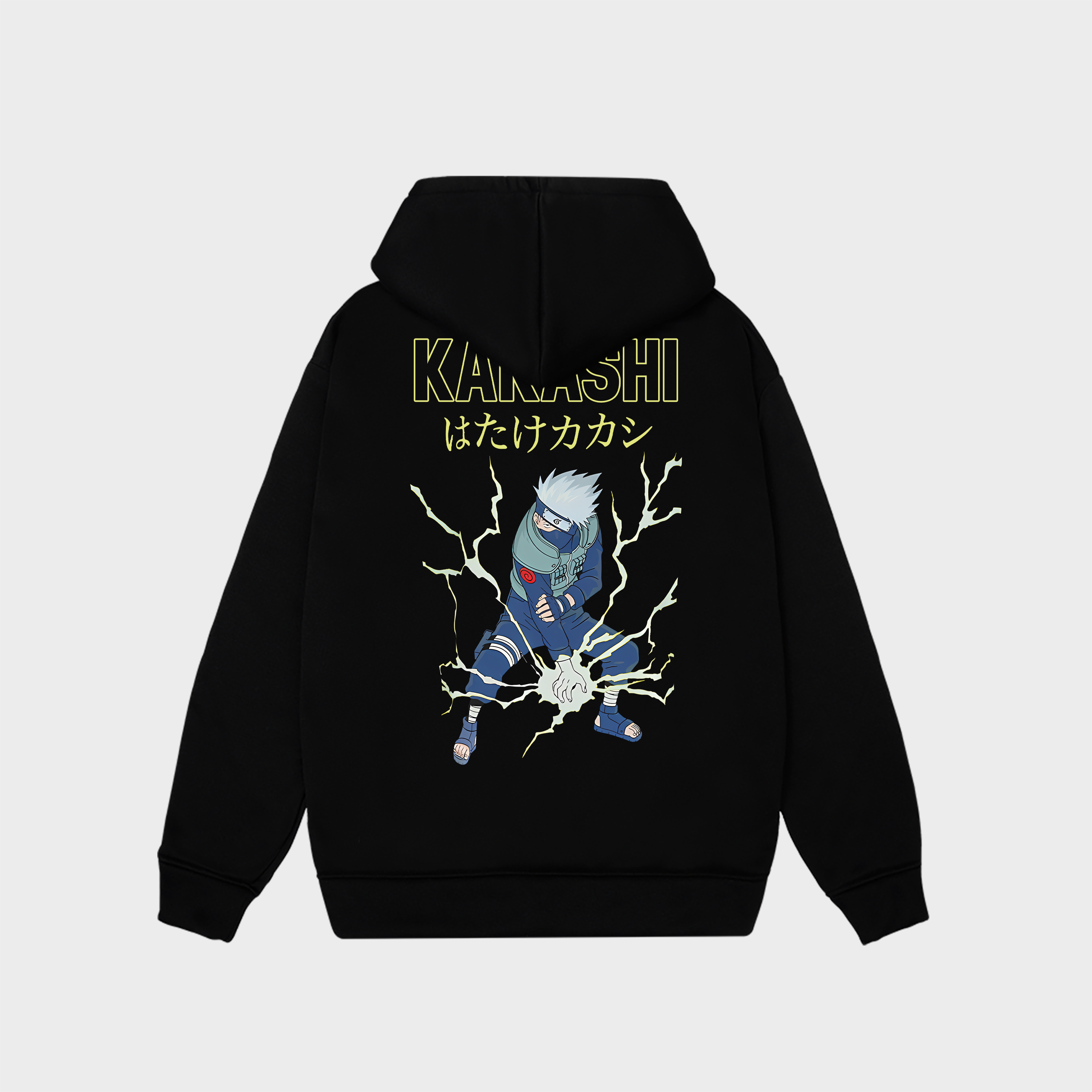 NARUTO BACK PRINT LICENSE HOODIE / ĐEN