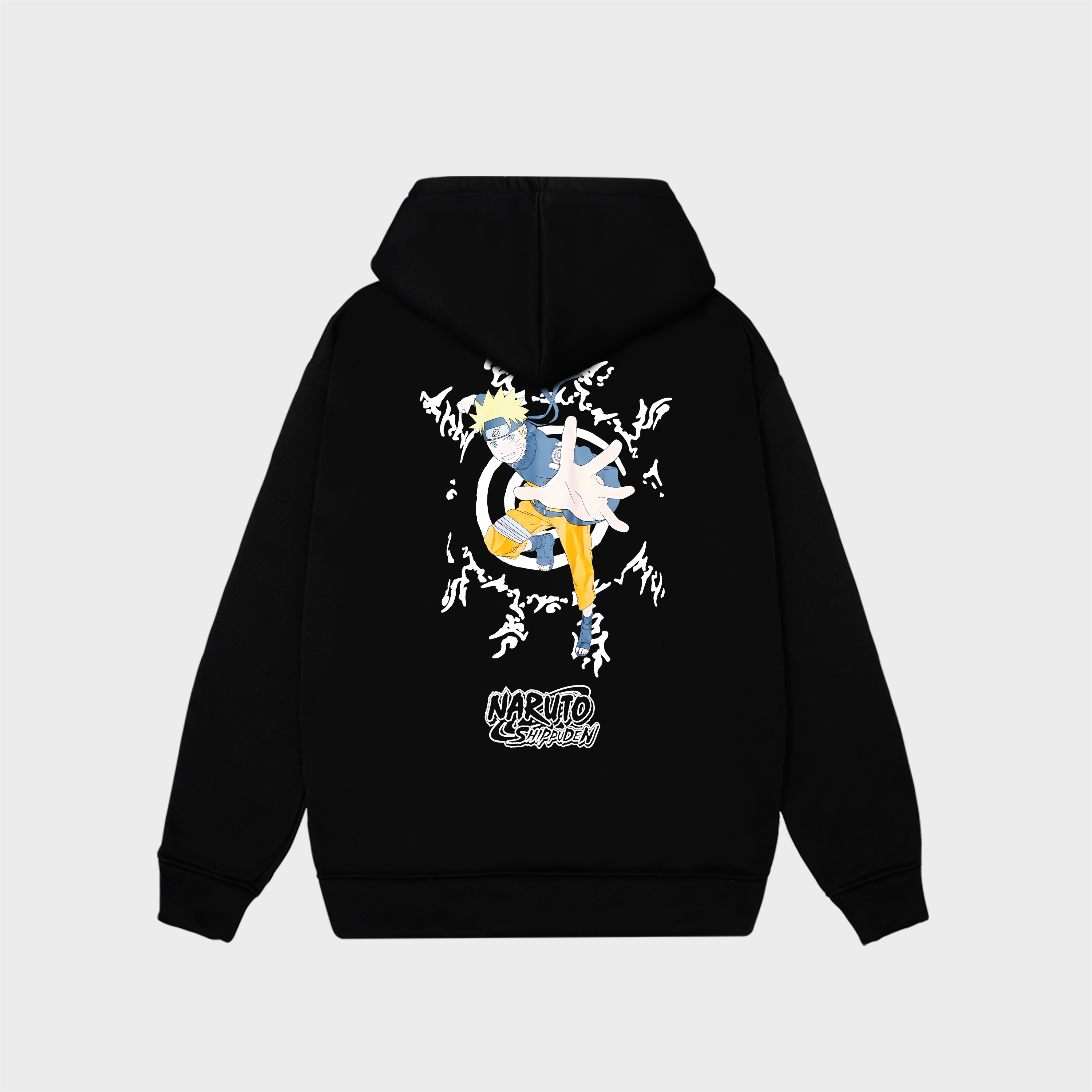 NARUTO BACK PRINT LICENSE HOODIE / ĐEN