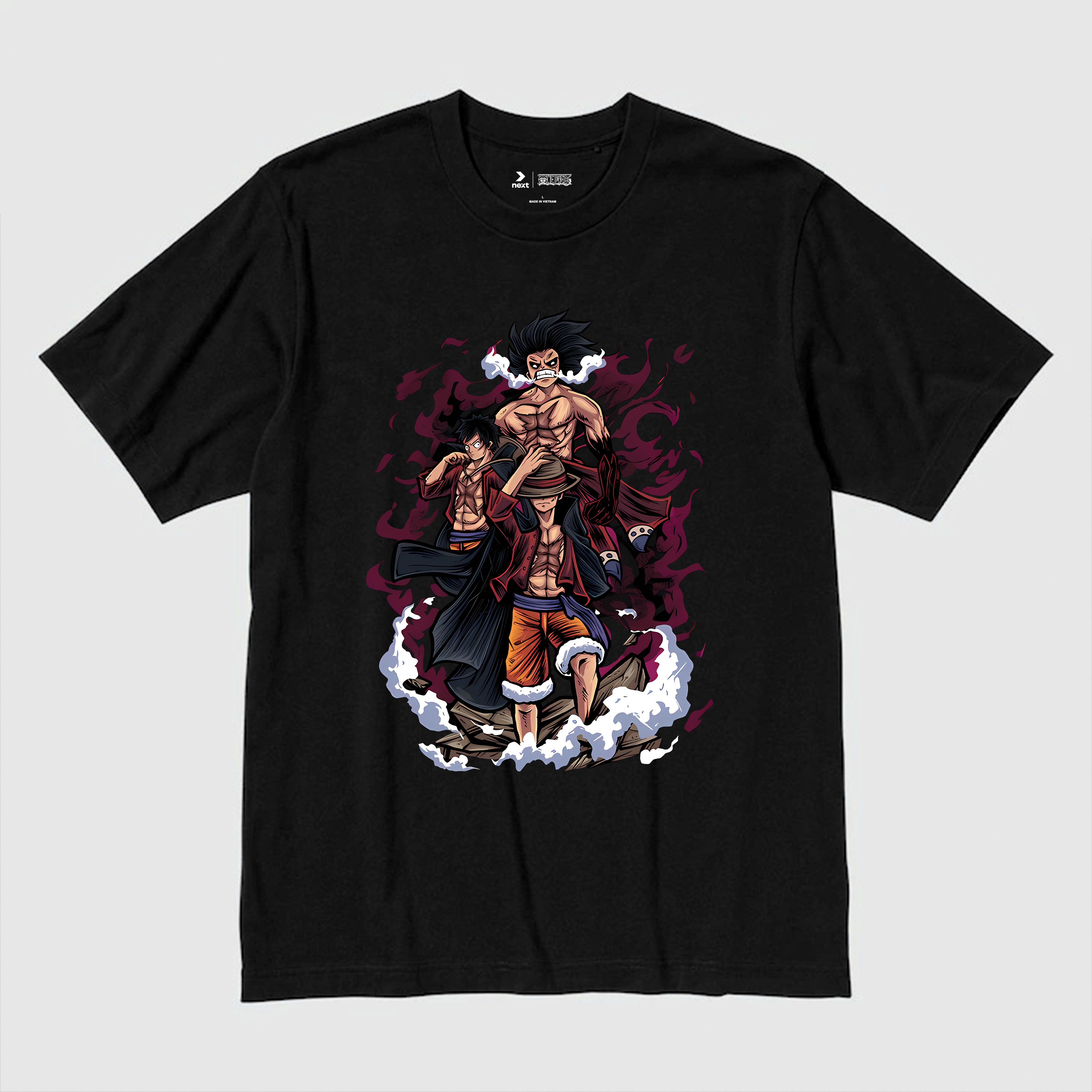 ONE PIECE MONKEY D LUFFY T-SHIRT / ĐEN