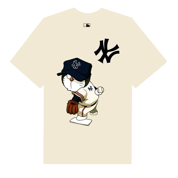 Flash Sale MLB Anime Doraemon Yankees T-Shirt