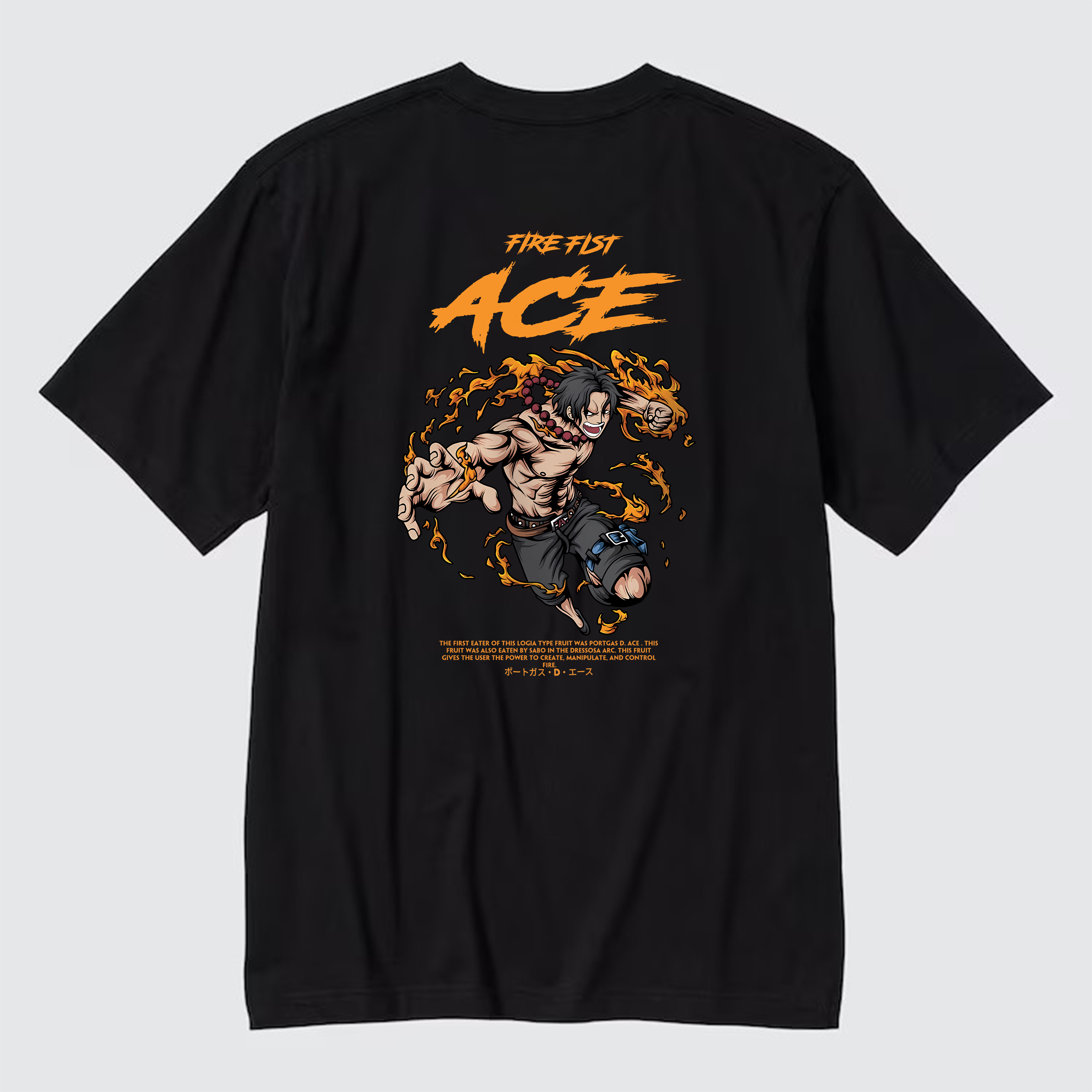 ONE PIECE ACE T-SHIRT / ĐEN