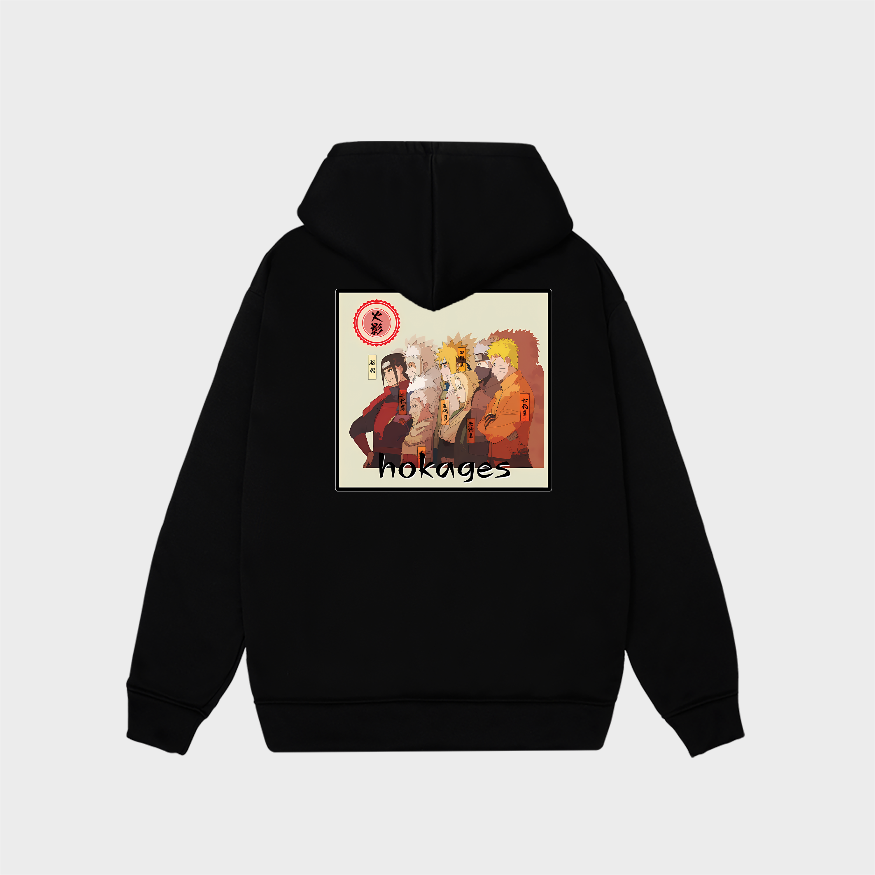 NARUTO HOKAGES HOODIE / ĐEN