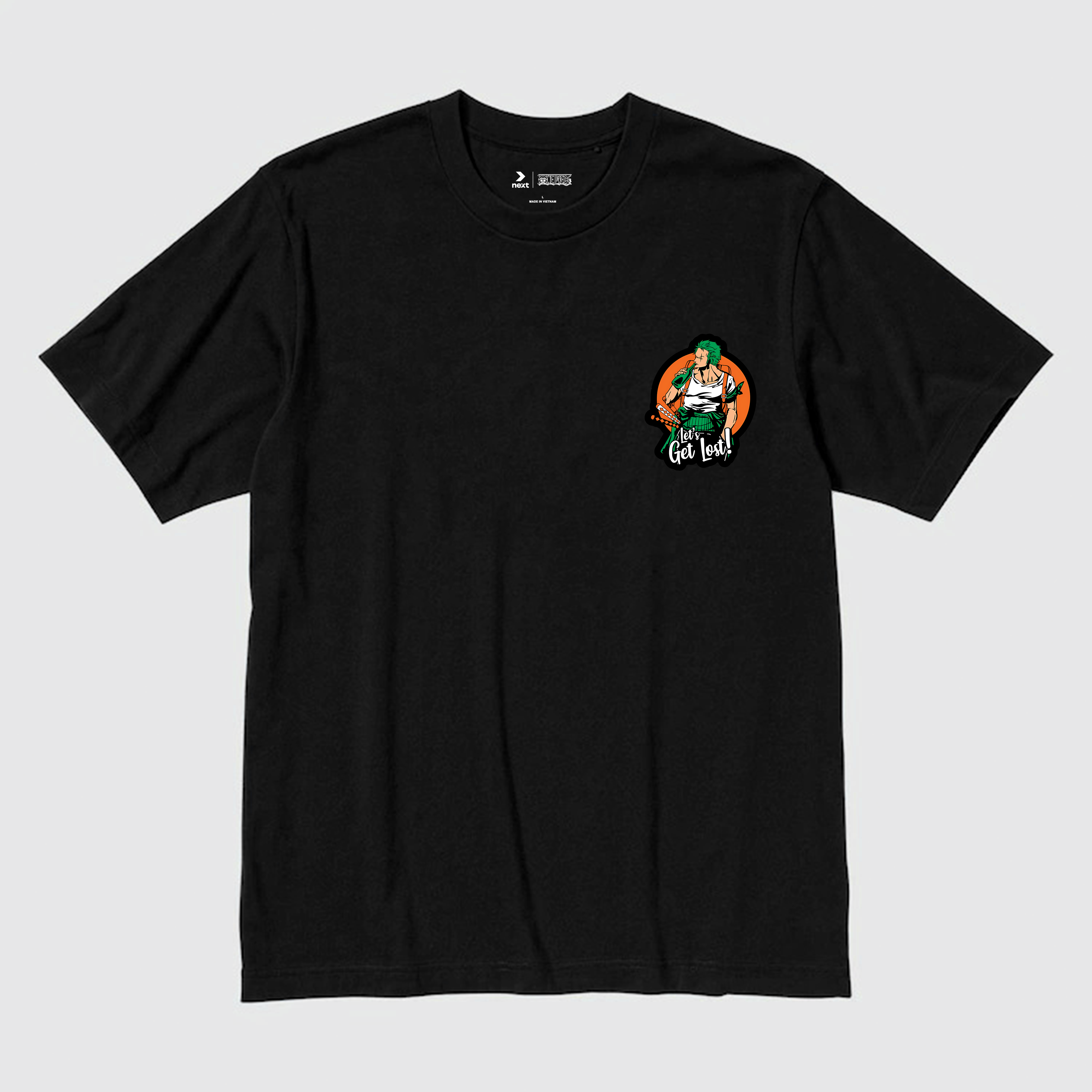 ONE PIECE ZORO RORONOA T-SHIRT / ĐEN