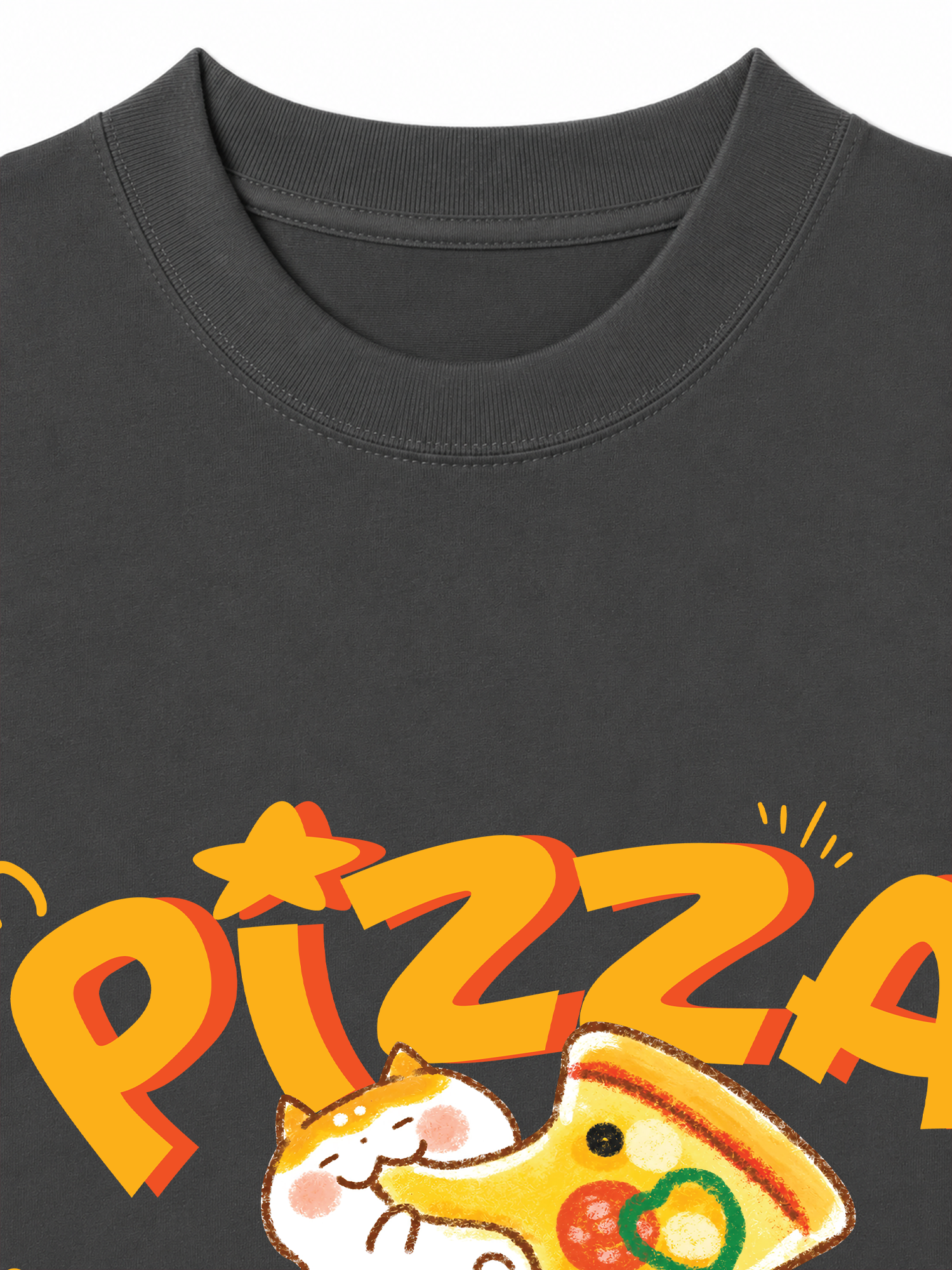 Áo Thun Relaxed Fit Yummy Mood Pizza